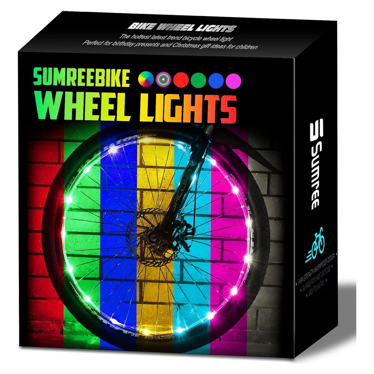 Luces de Rueda de Bicicleta LED Sumree, Recargables USB, 16 Modos