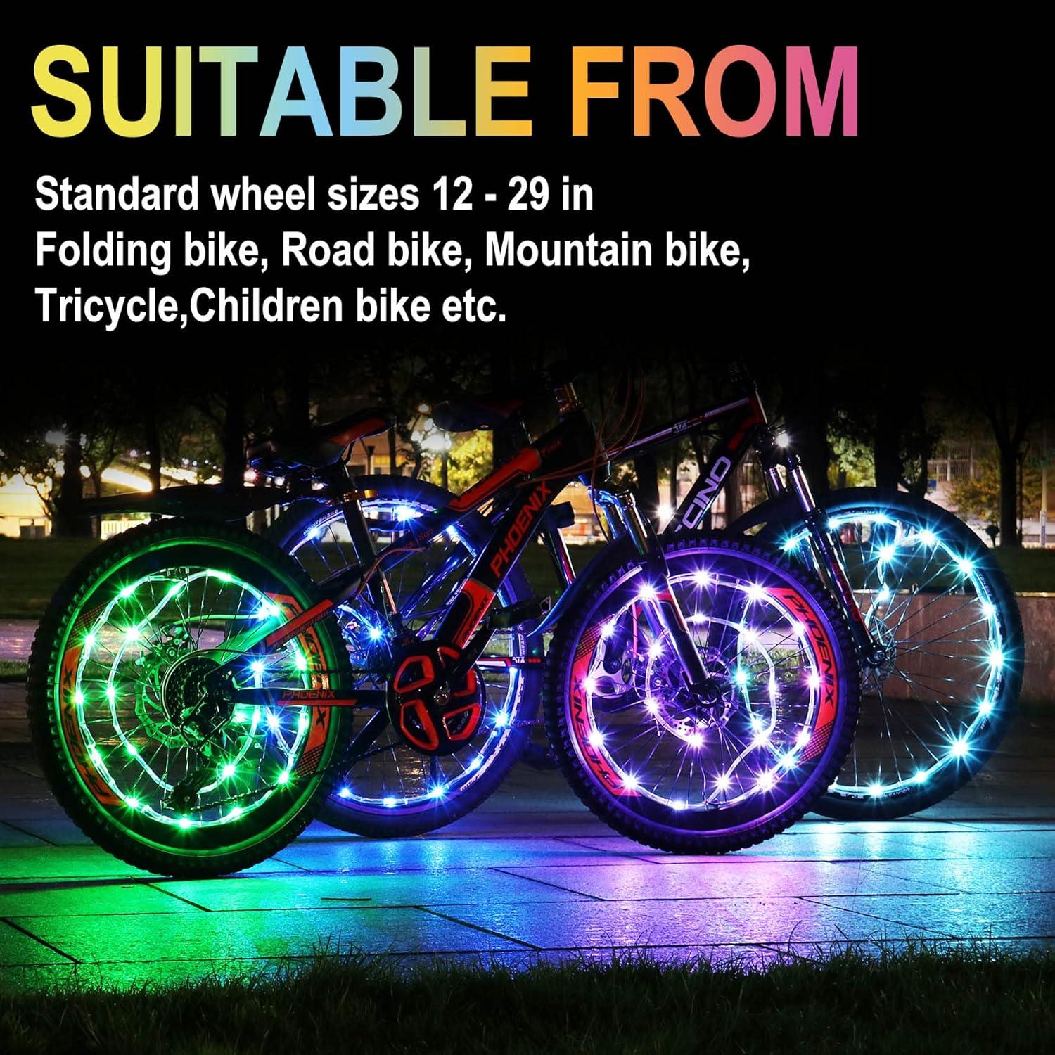 Luces de Rueda de Bicicleta LED Sumree, Recargables USB, 16 Modos