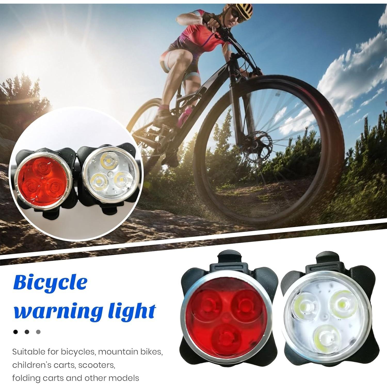 Luz de Bicicleta Recargable USB NUZYZ 2 Pcs LED Impermeable