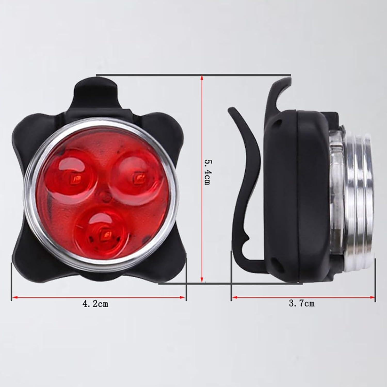 Luz de Bicicleta Recargable USB NUZYZ 2 Pcs LED Impermeable