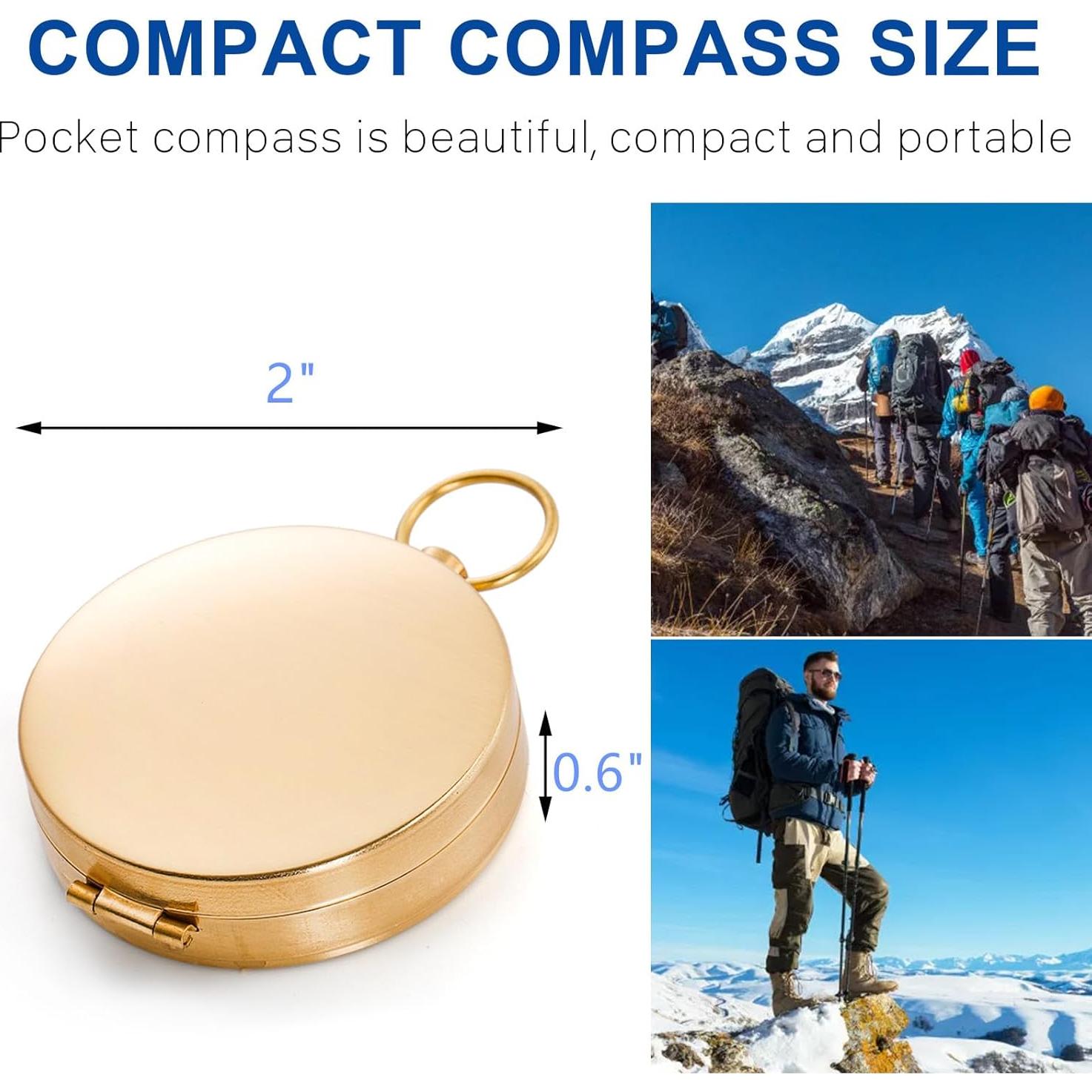 Brújula de Supervivencia Tebery Luminosa 48mm para Camping