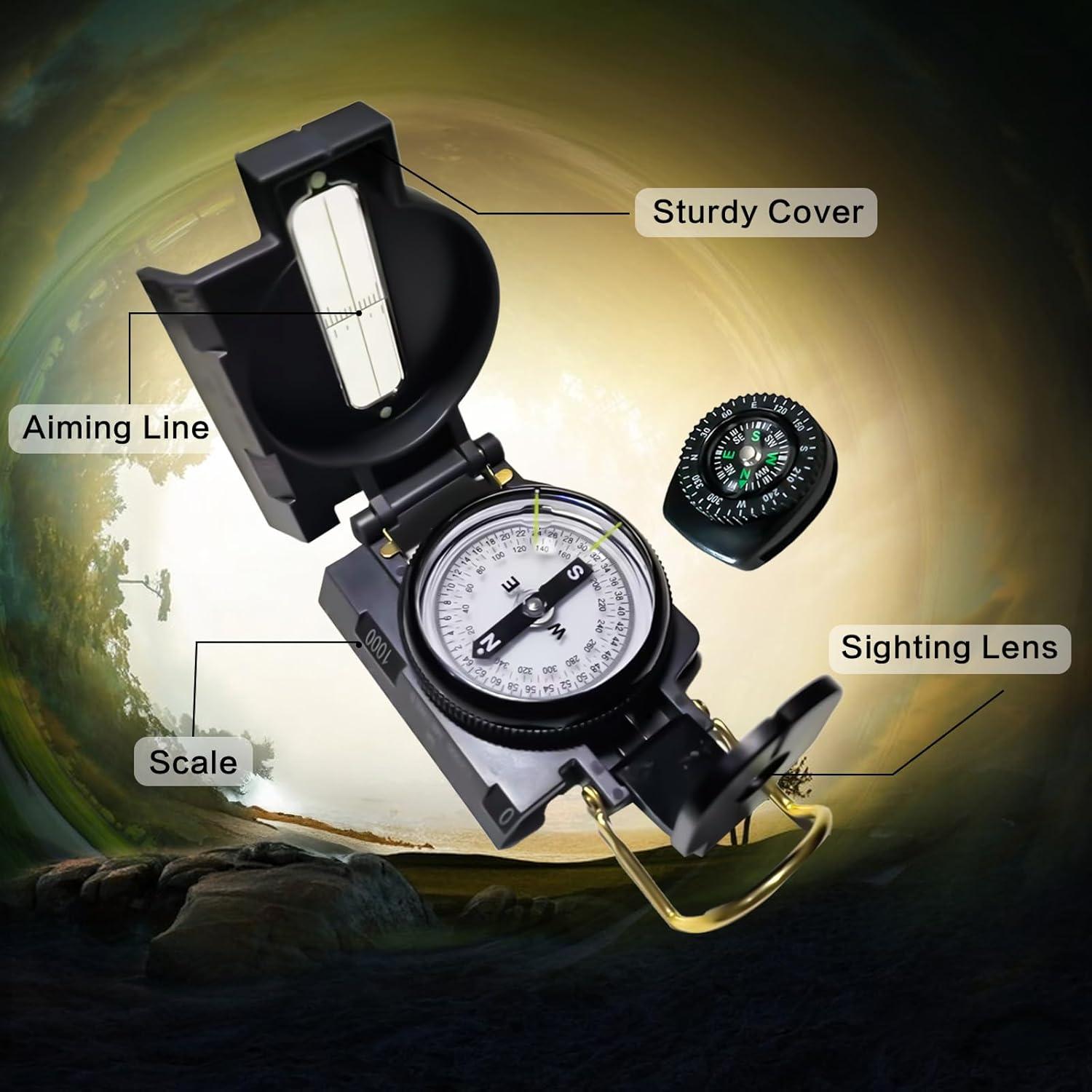 Compás de Supervivencia DonDofla 899 - Doble y Mini, Preciso