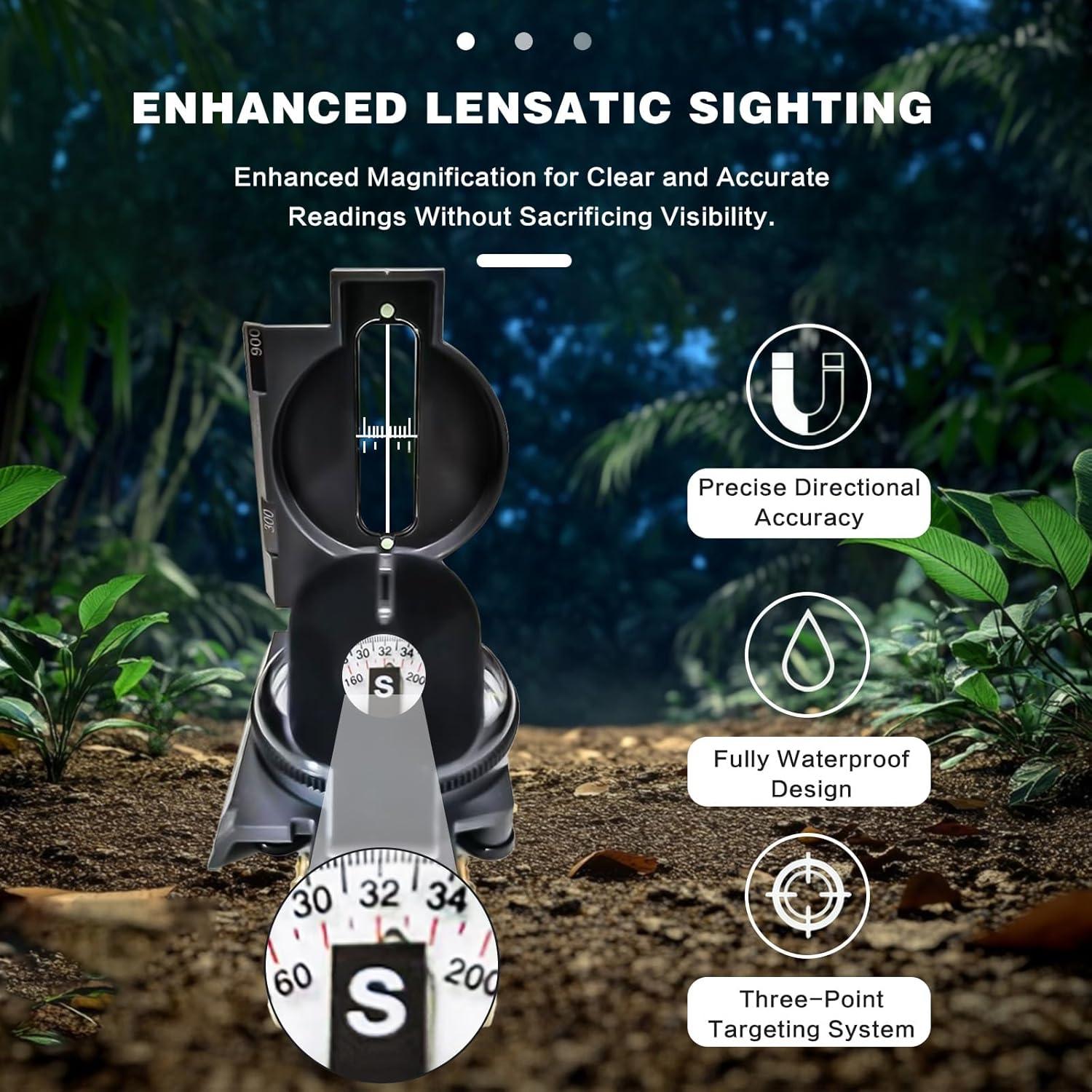 Compás de Supervivencia DonDofla 899 - Doble y Mini, Preciso