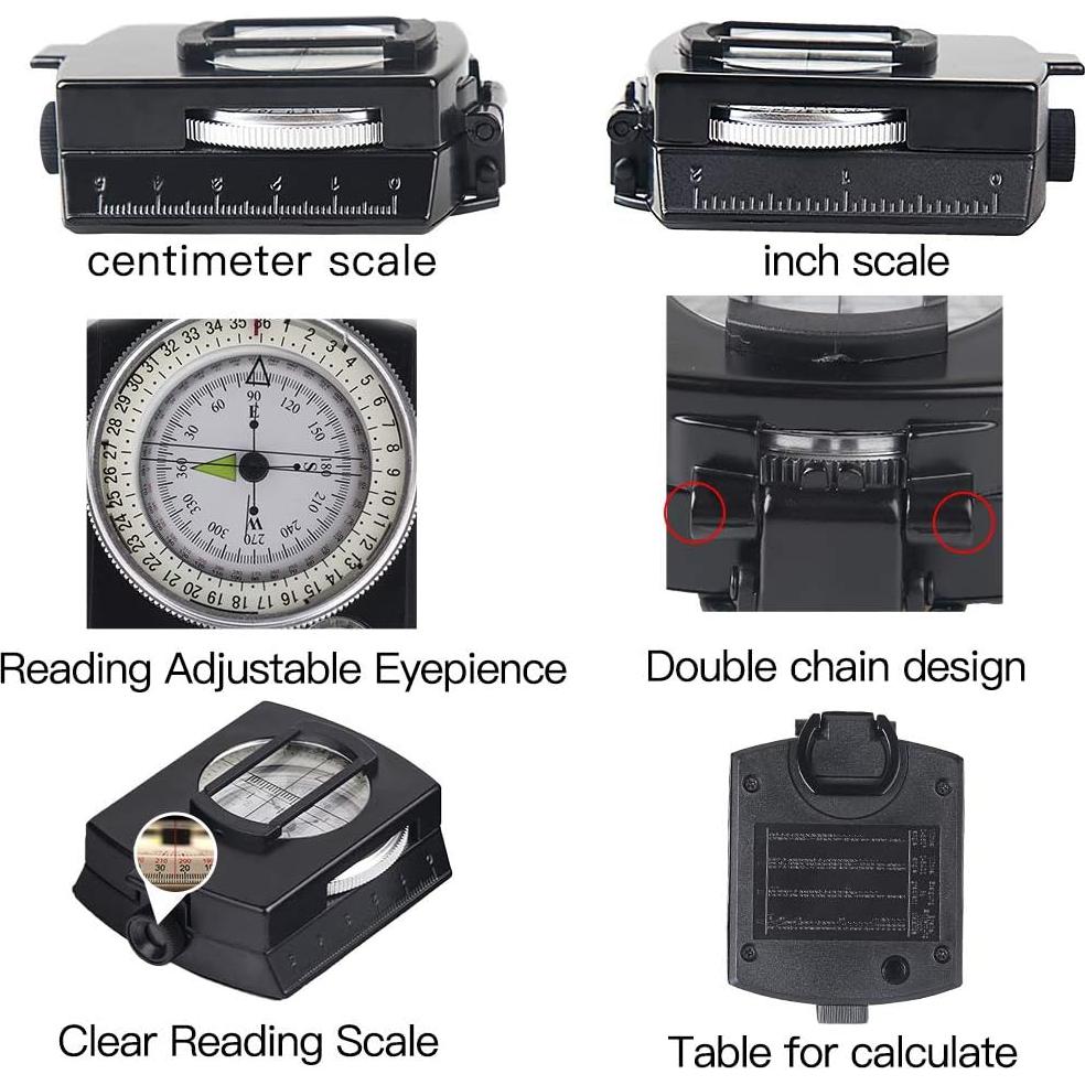 Brújula Militar COSTIN de Metal Impermeable Alta Precisión