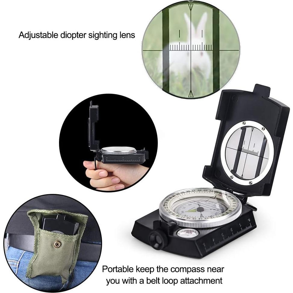 Brújula Militar COSTIN de Metal Impermeable Alta Precisión