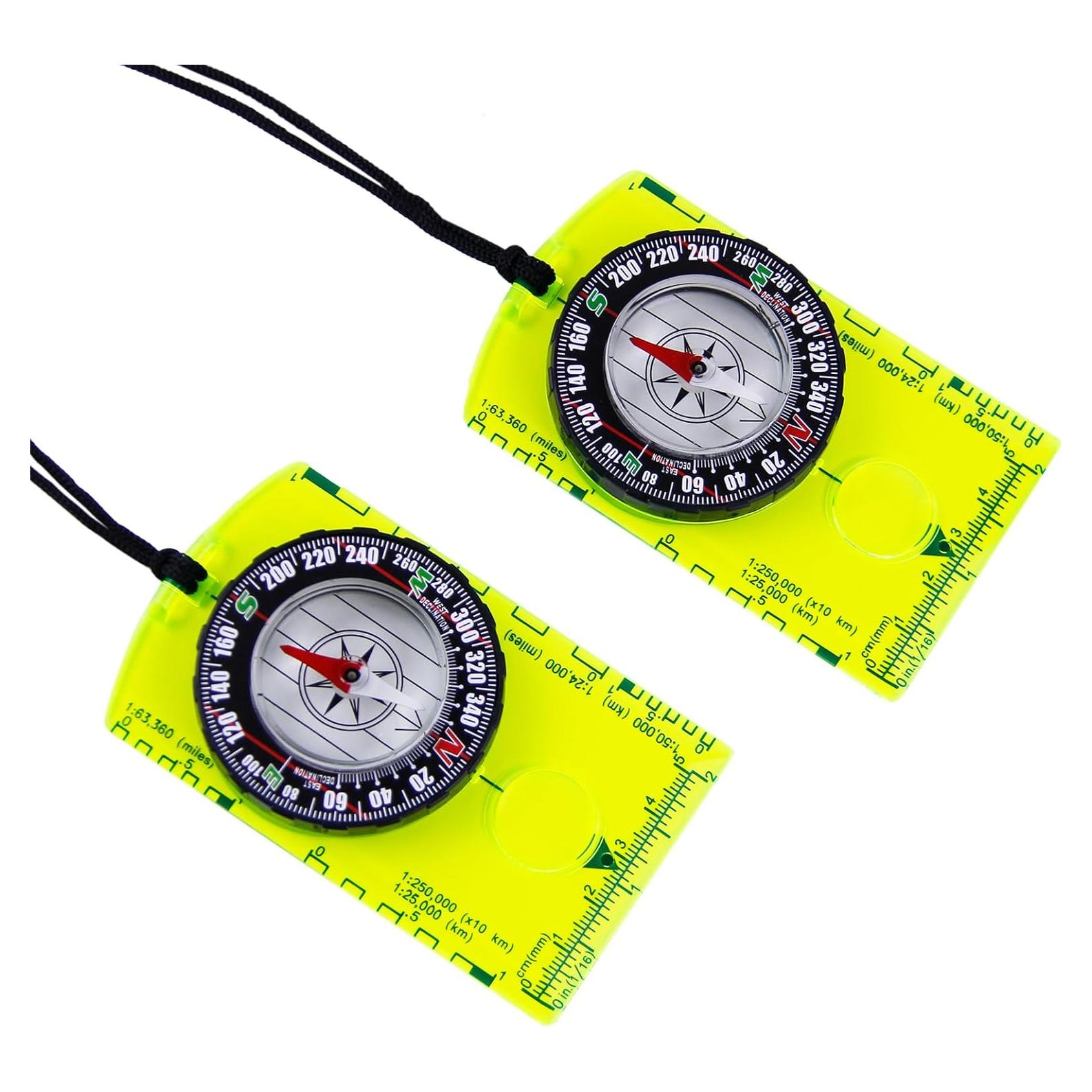 Brújula de Supervivencia Abvsdu - 2 Piezas para Senderismo