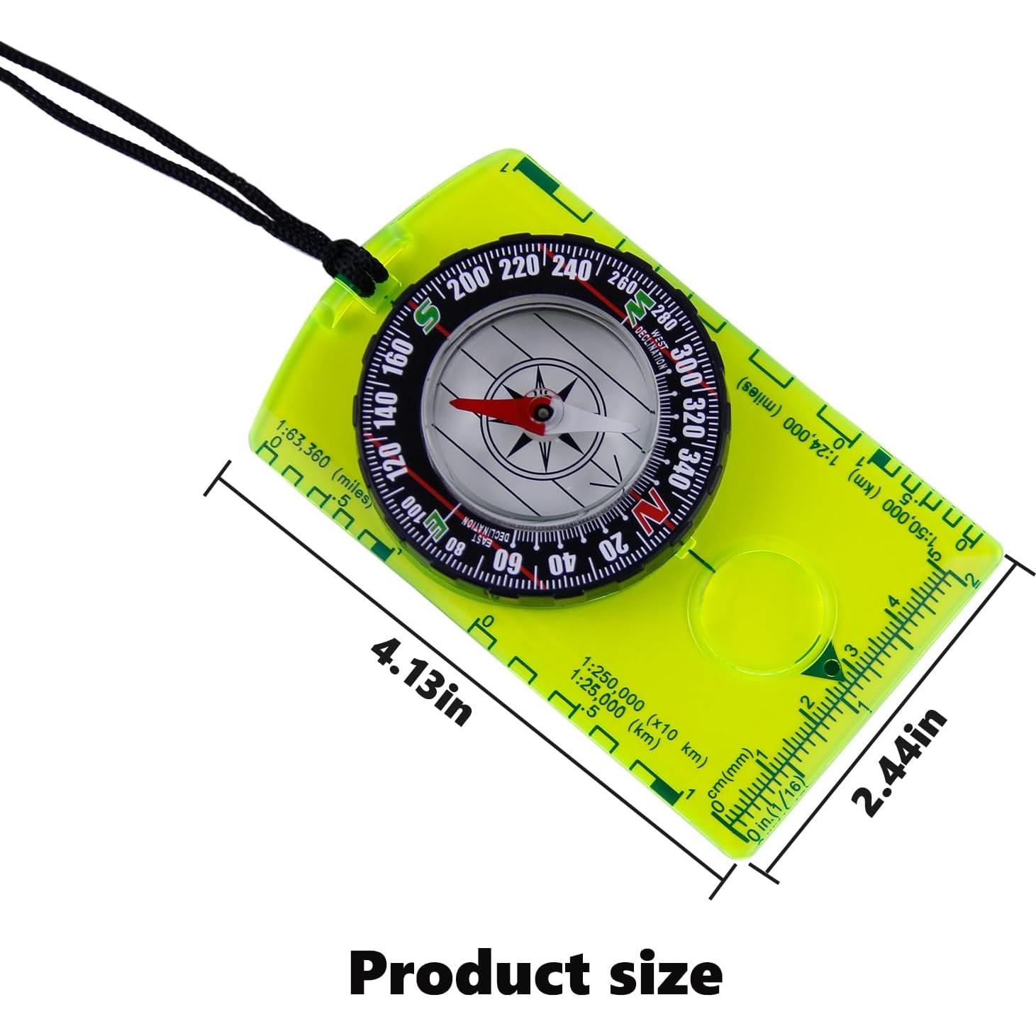 Brújula de Supervivencia Abvsdu - 2 Piezas para Senderismo