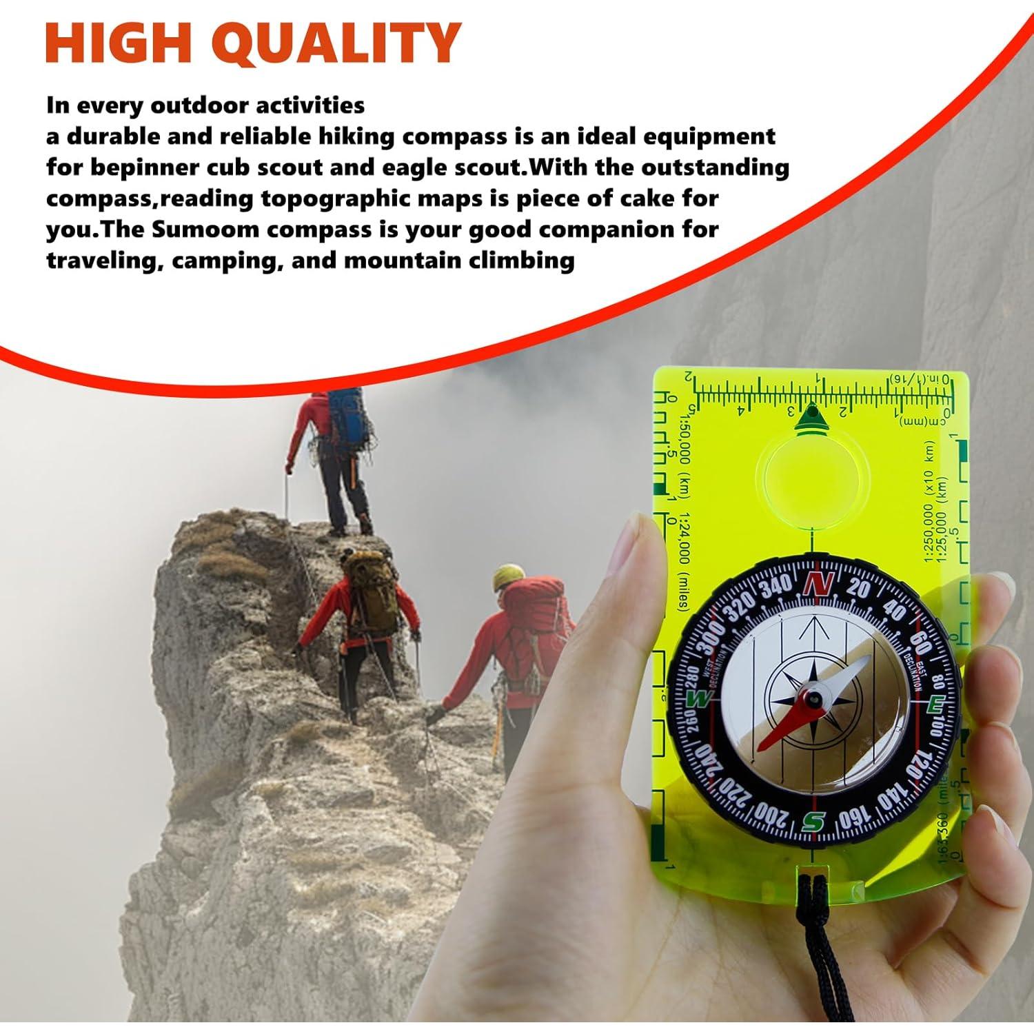 Brújula de Supervivencia Abvsdu - 2 Piezas para Senderismo