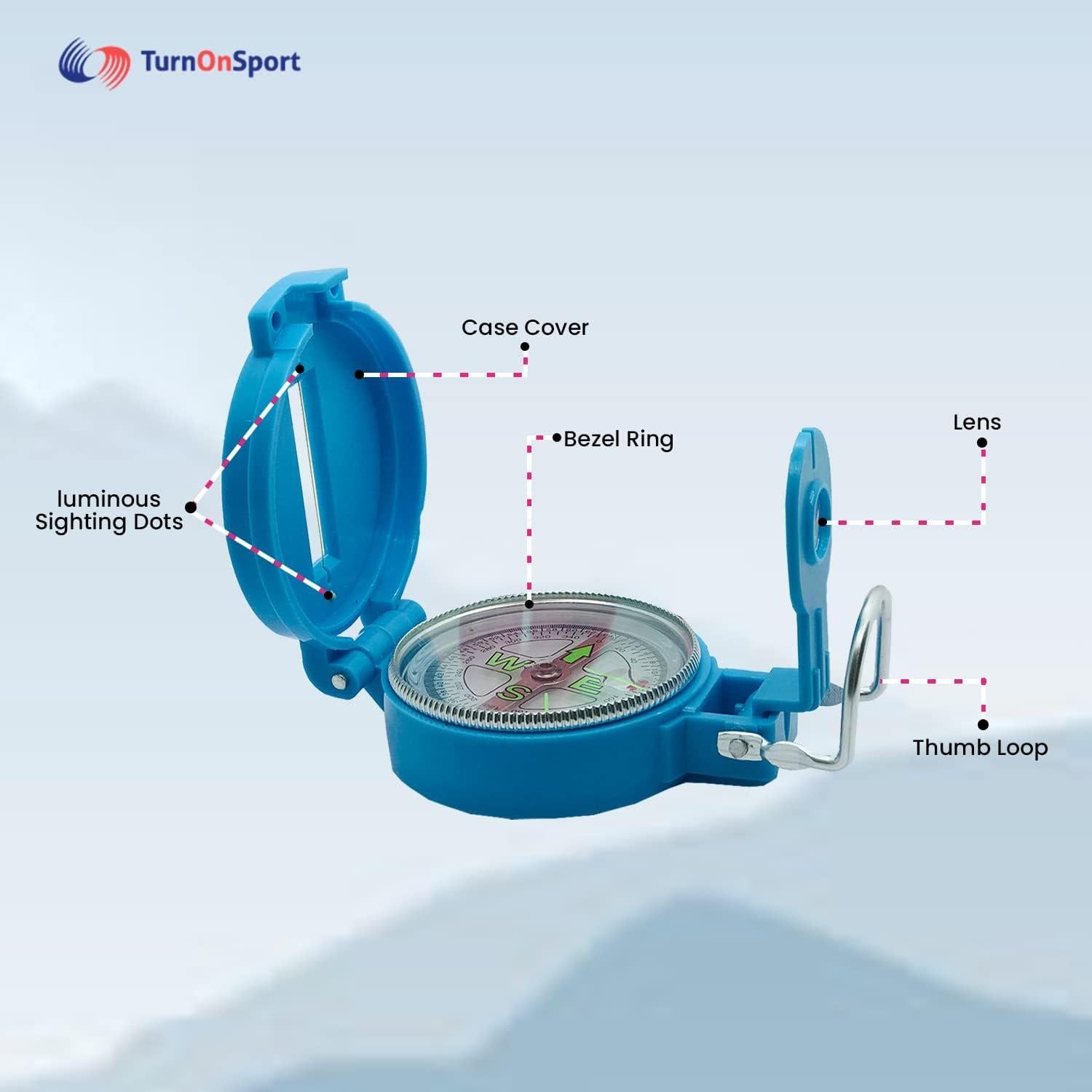 Brújula Lensática TurnOnSport - Navegación Precisa para Camping