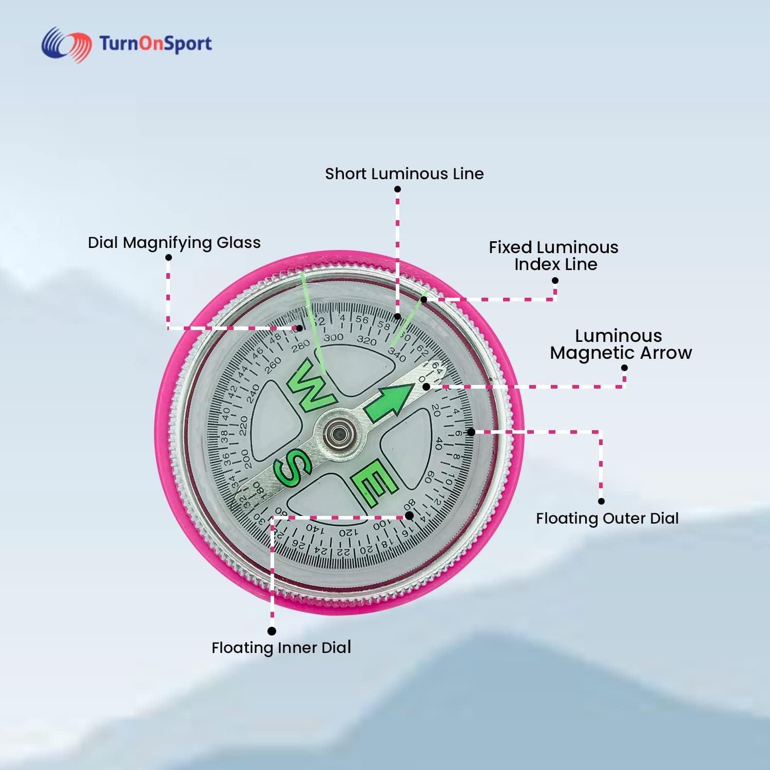 Brújula Lensática TurnOnSport - Navegación Precisa para Camping
