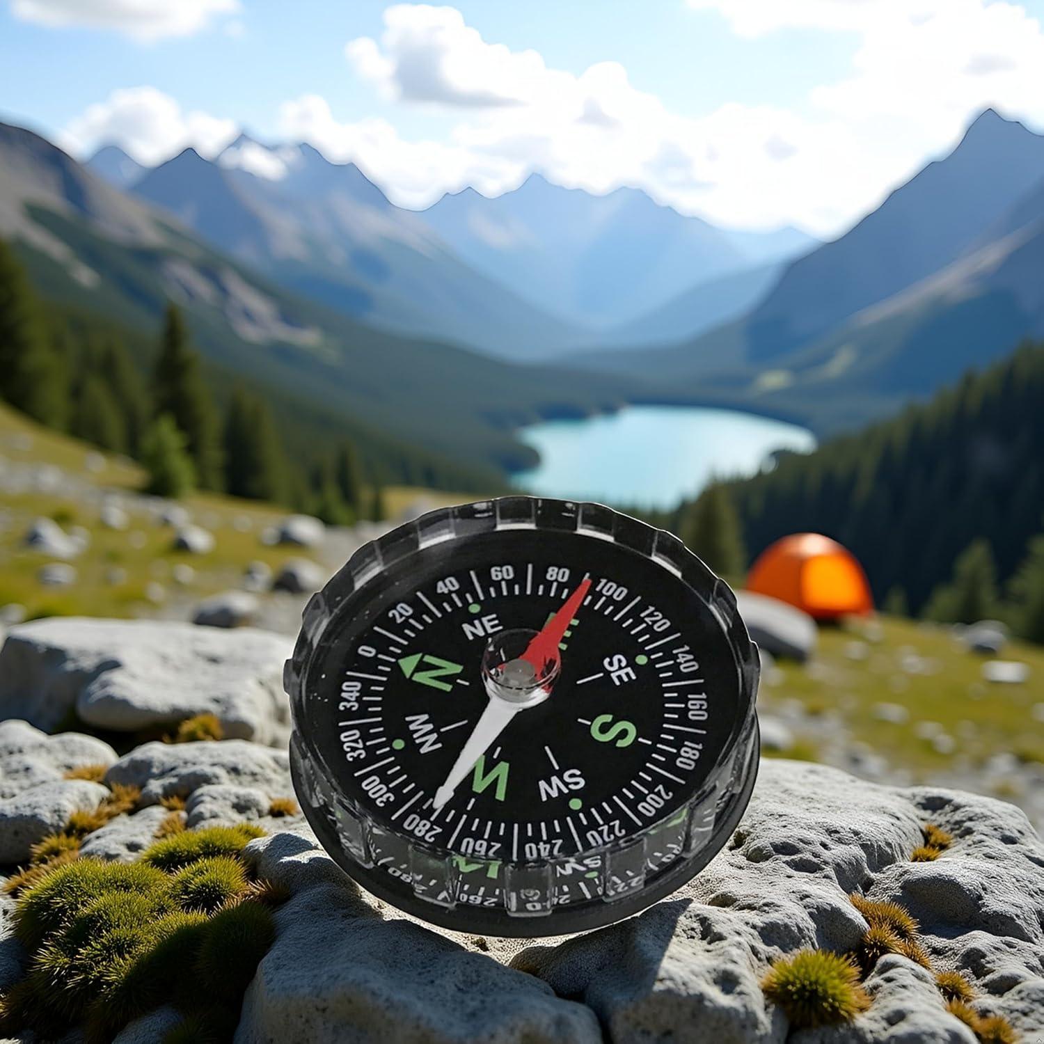 Brújula de bolsillo impermeable WLngtv para navegación