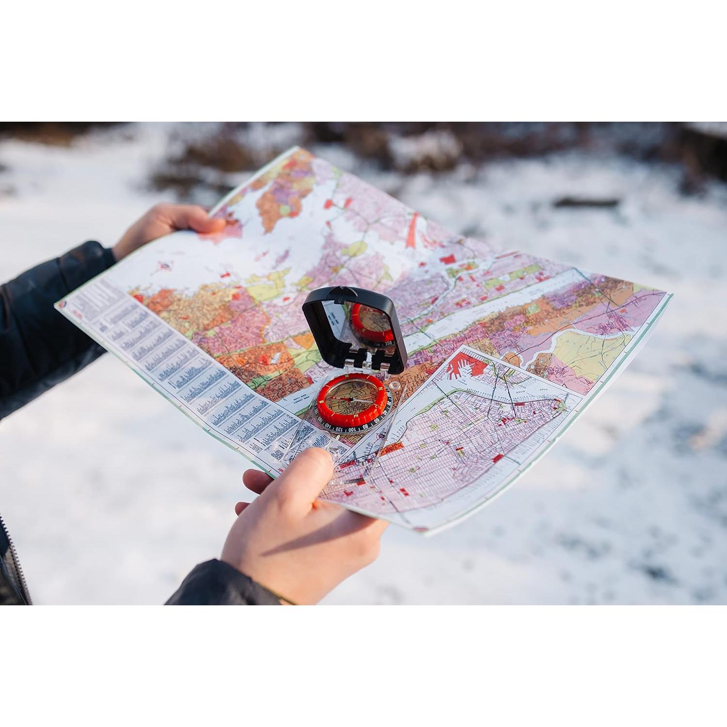 Brújula de Boy Scout TurnOnSport con Espejo Ajustable