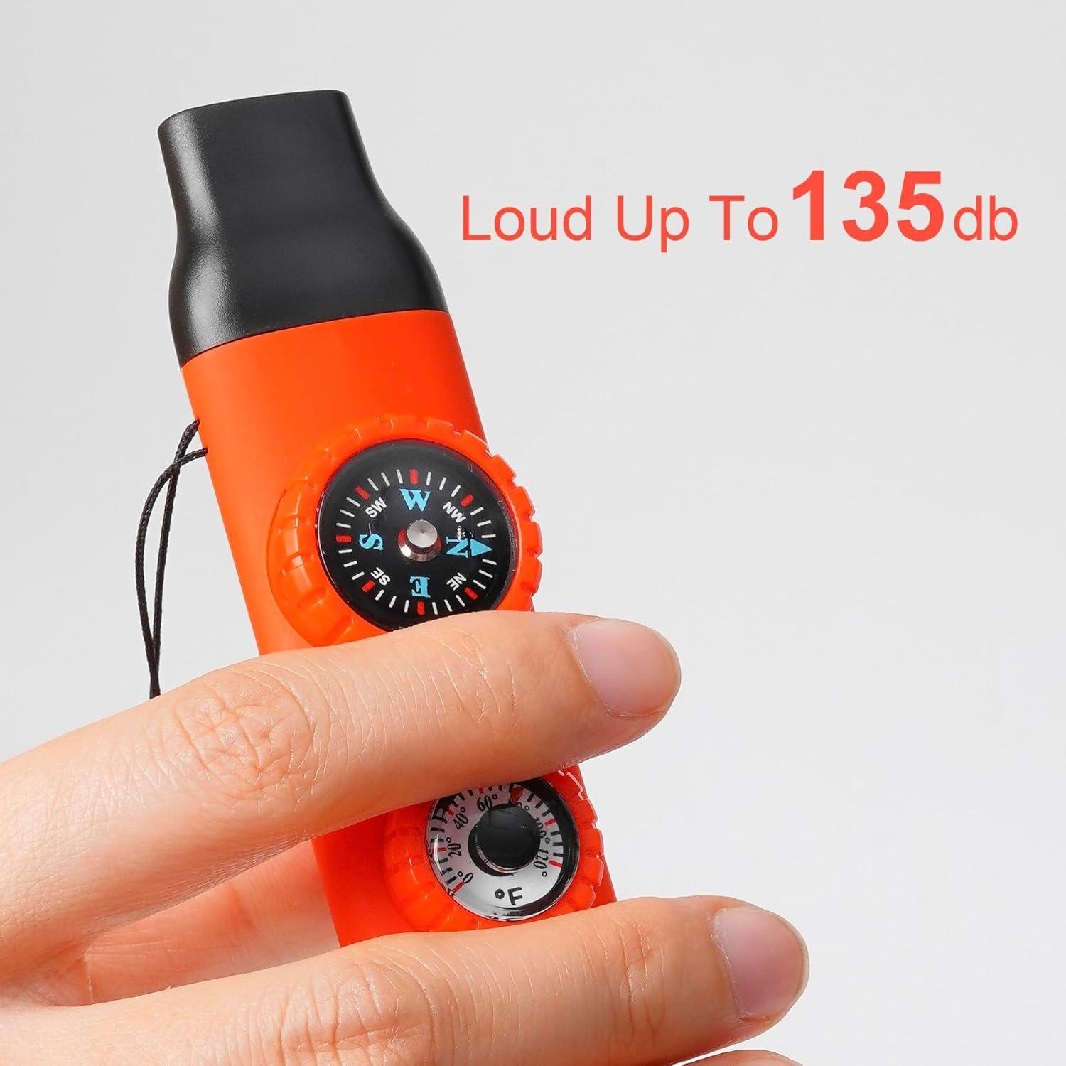 Silbato de Seguridad Multifuncional Viriber 7 en 1 Naranja