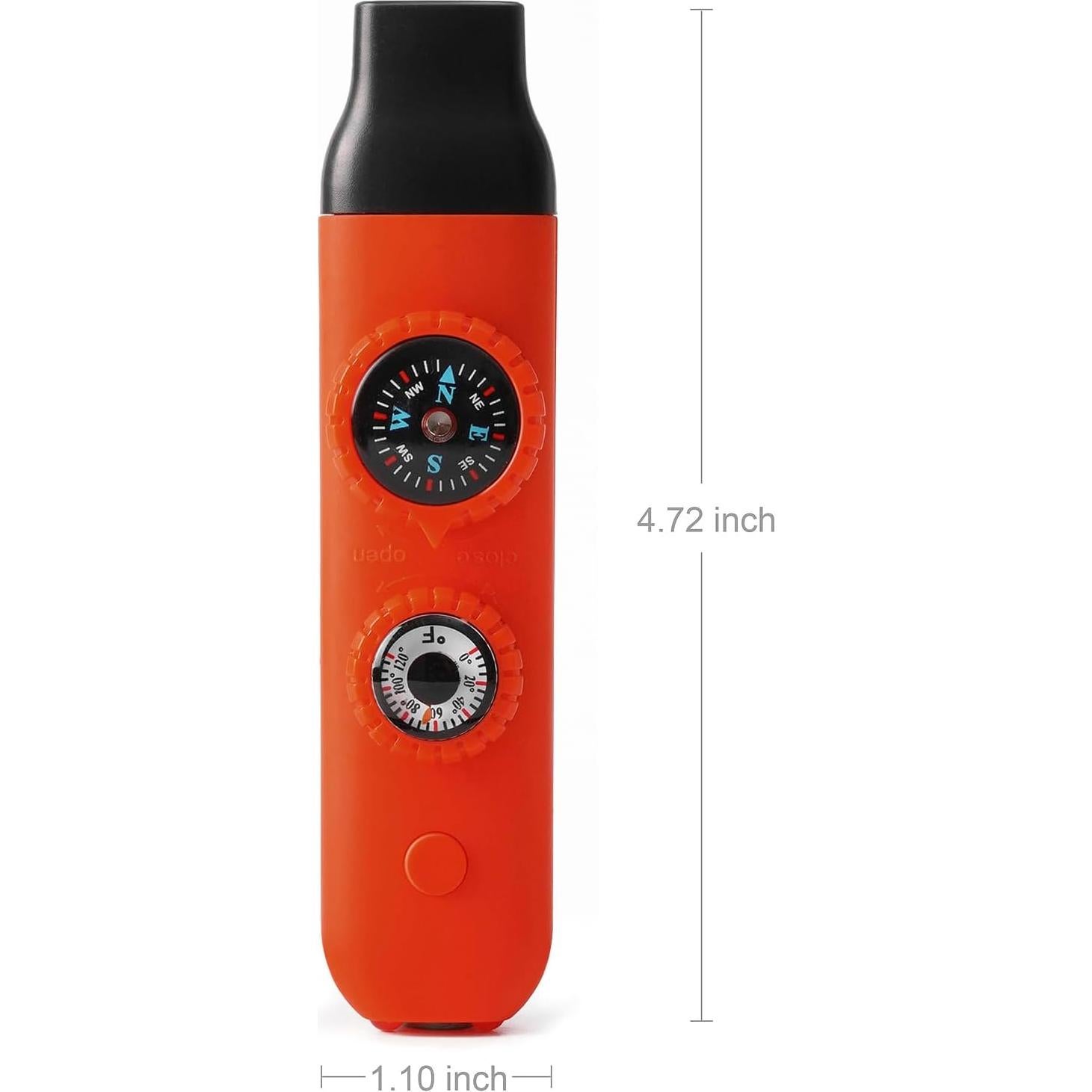 Silbato de Seguridad Multifuncional Viriber 7 en 1 Naranja