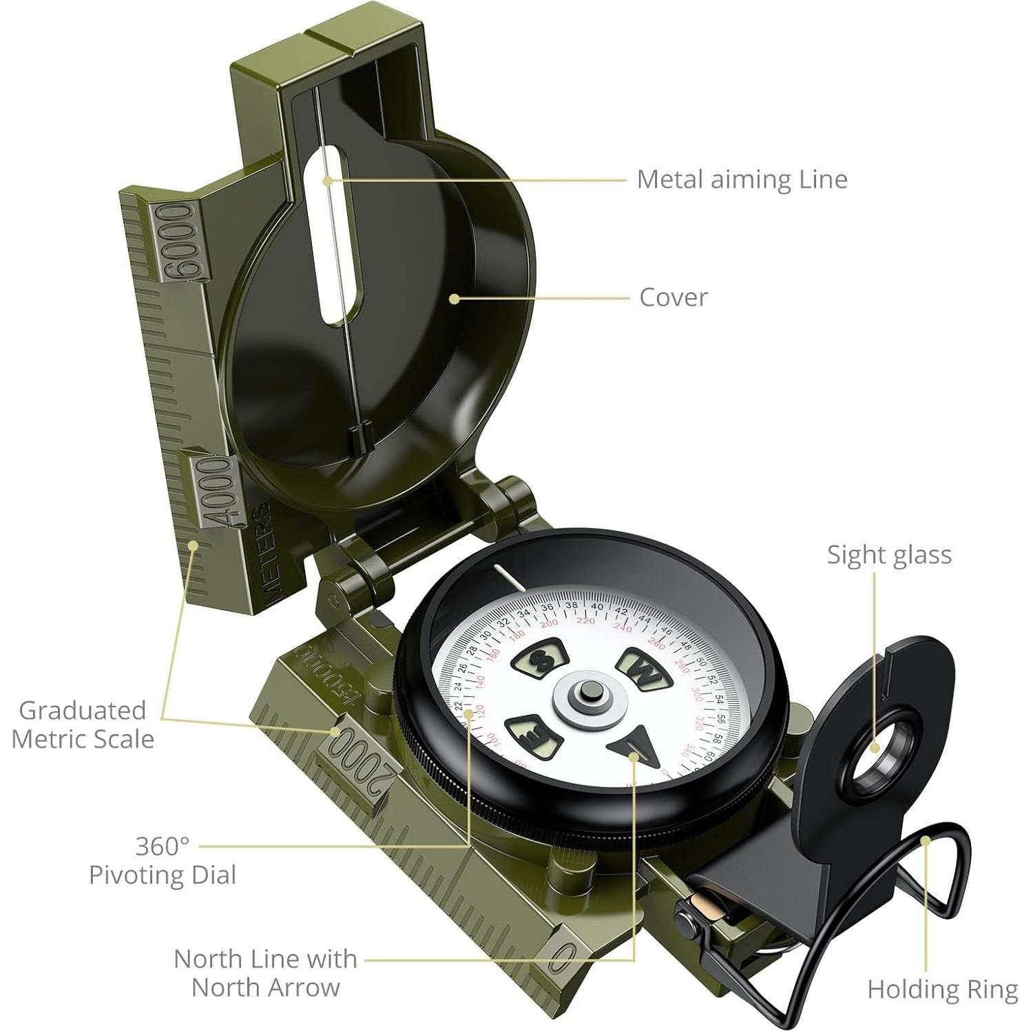 Brújula de Senderismo Anbte ABT008 Impermeable 110g