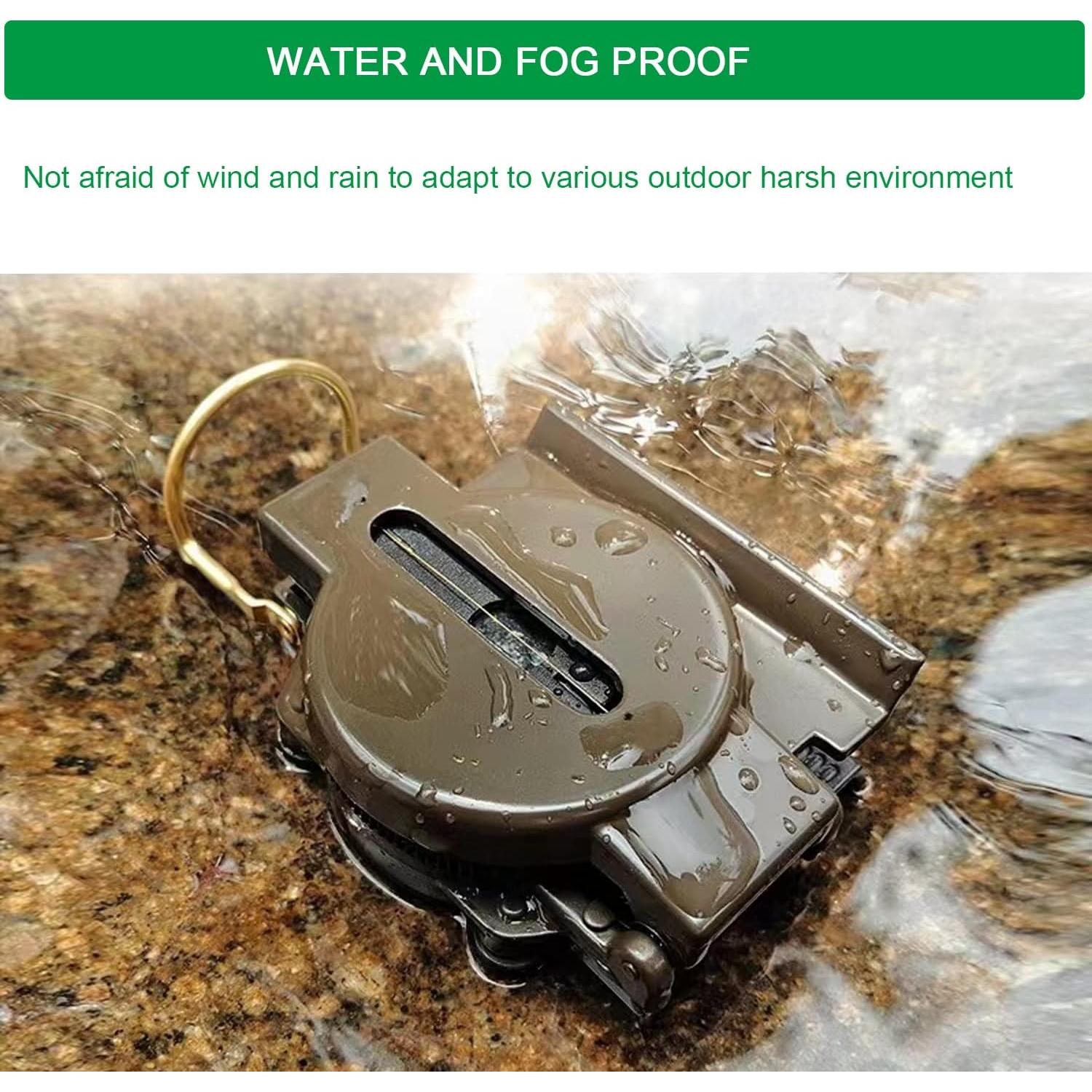 Brújula Militar JYEASTZ para Senderismo y Camping - Verde