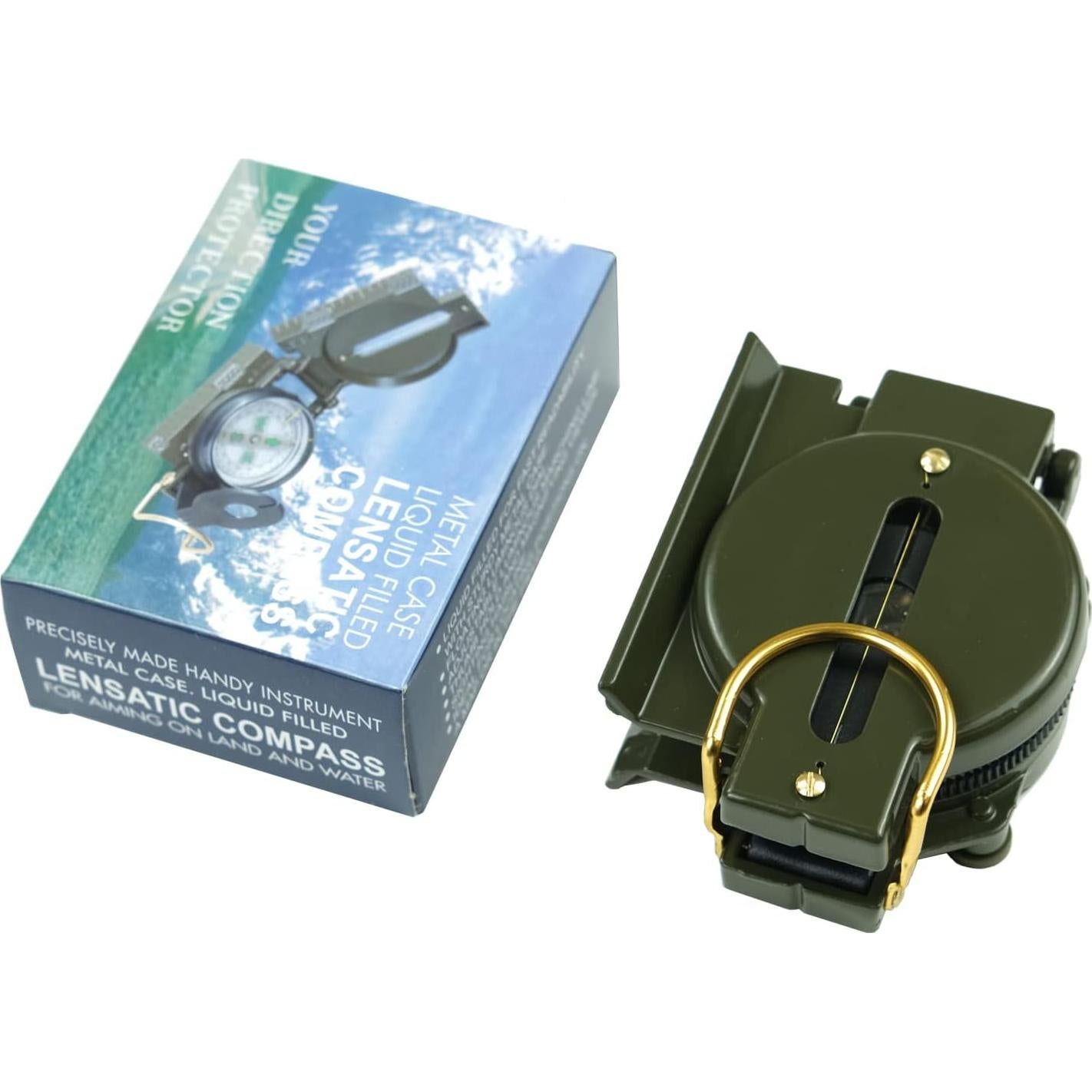 Brújula Militar JYEASTZ para Senderismo y Camping - Verde