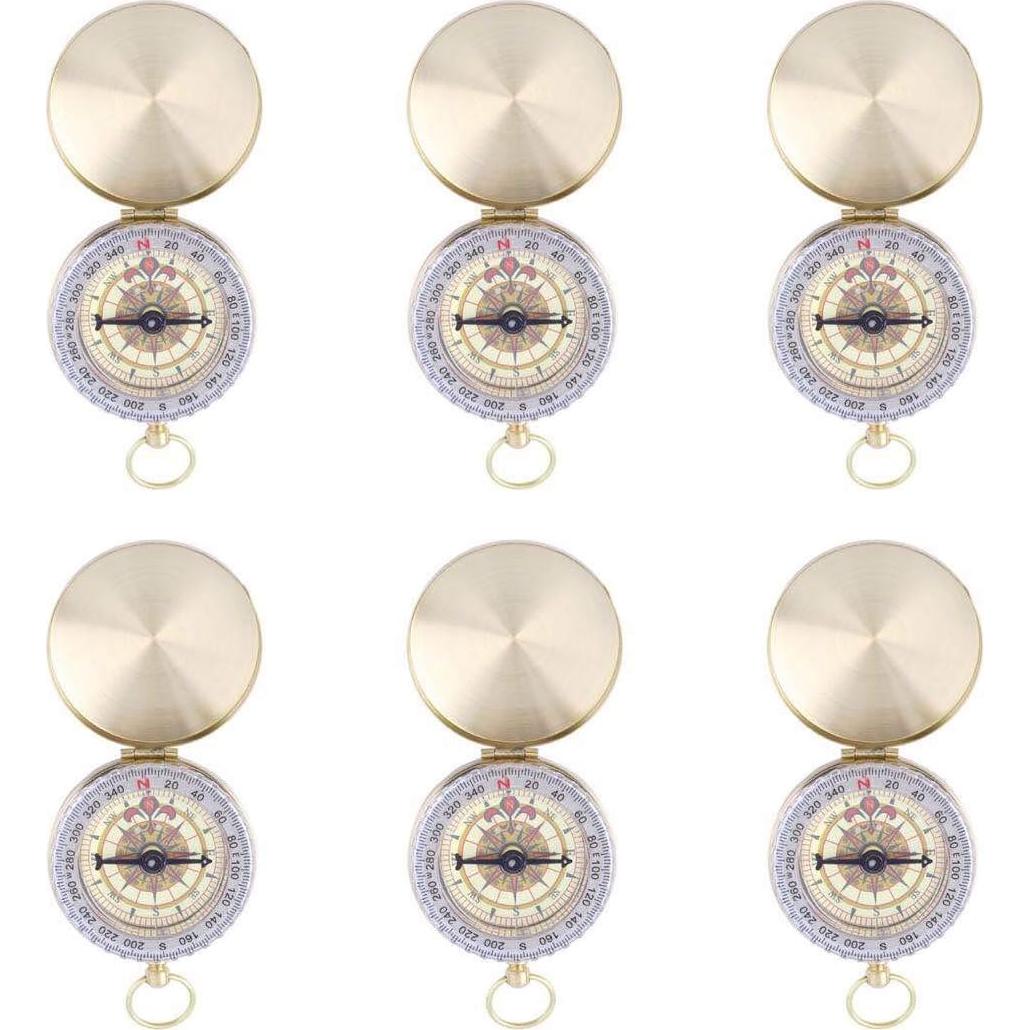 Brújula de Supervivencia SHENGQIDZ para Camping - Paquete de 6