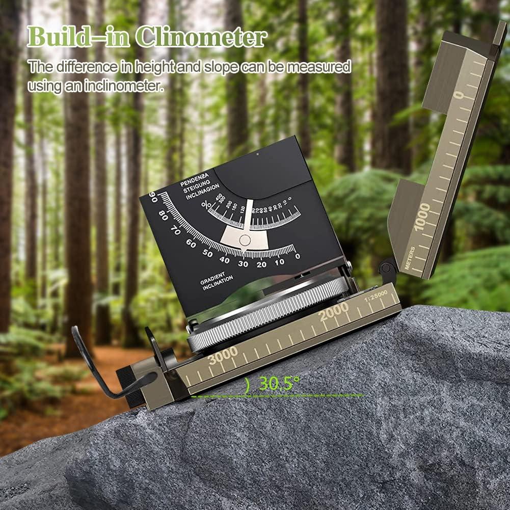 Brújula Militar YEHOBU Lensática Verde Camuflaje 11.2x8.2cm