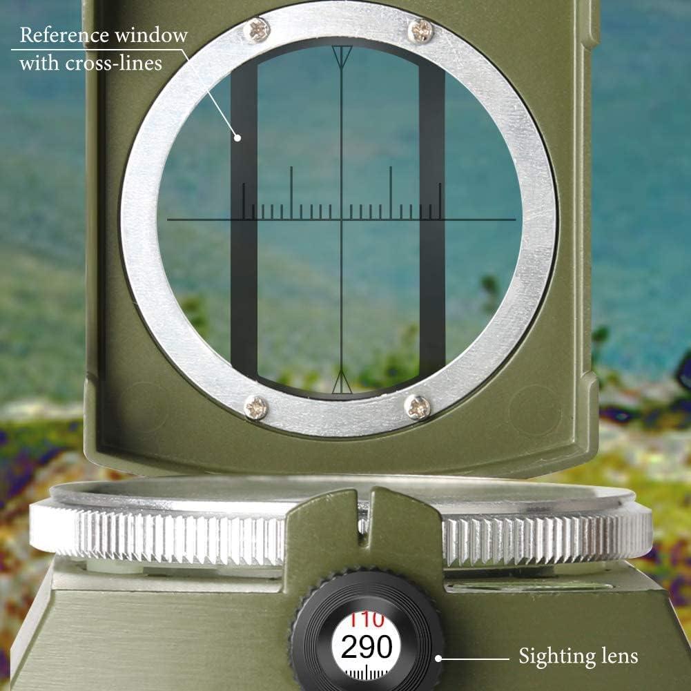 Brújula Militar YEHOBU Lensática Verde Camuflaje 11.2x8.2cm