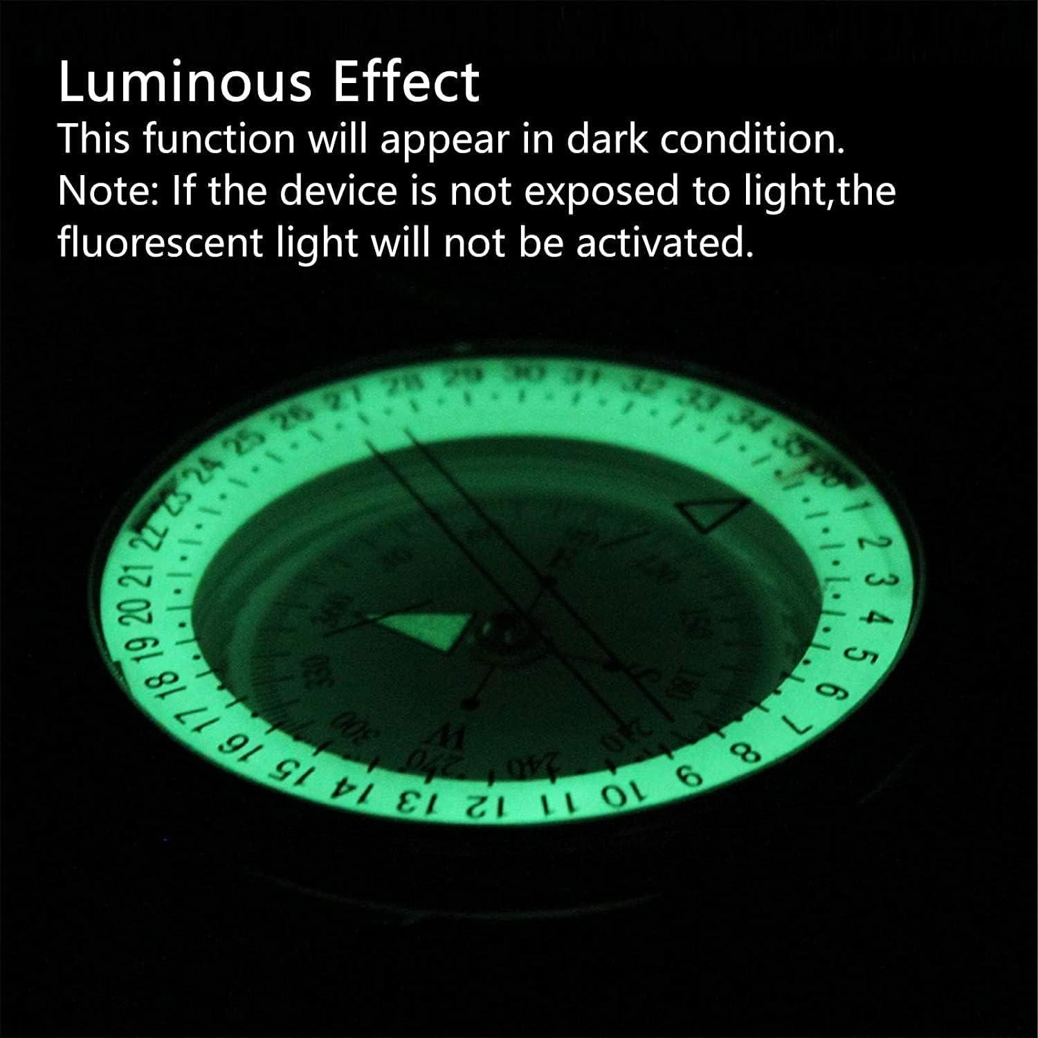 Brújula Militar YEHOBU Lensática Verde Camuflaje 11.2x8.2cm