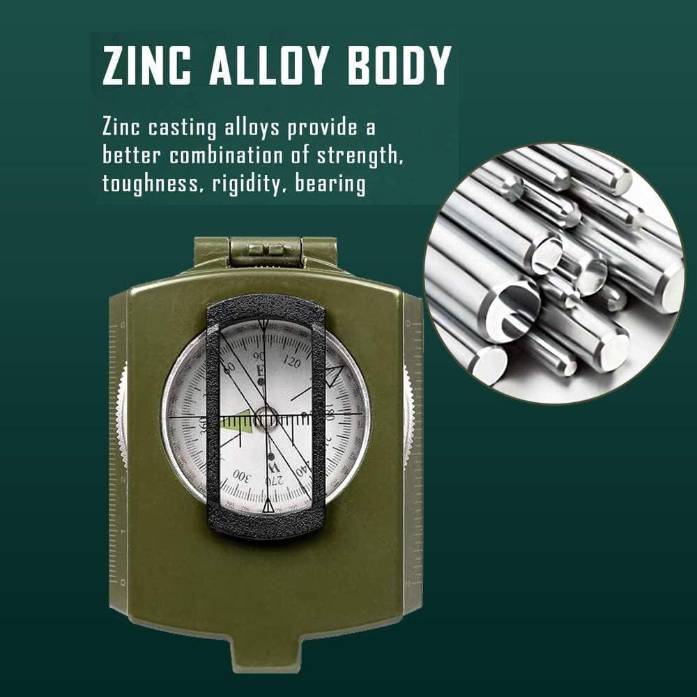 Brújula Militar YEHOBU Lensática Verde Camuflaje 11.2x8.2cm