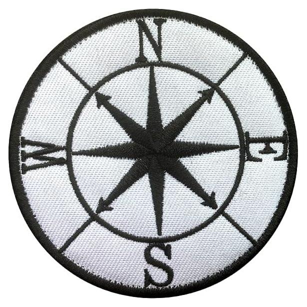 Parche Táctico de Brújula Antrix 8cm Bordado 3D para Mochilas