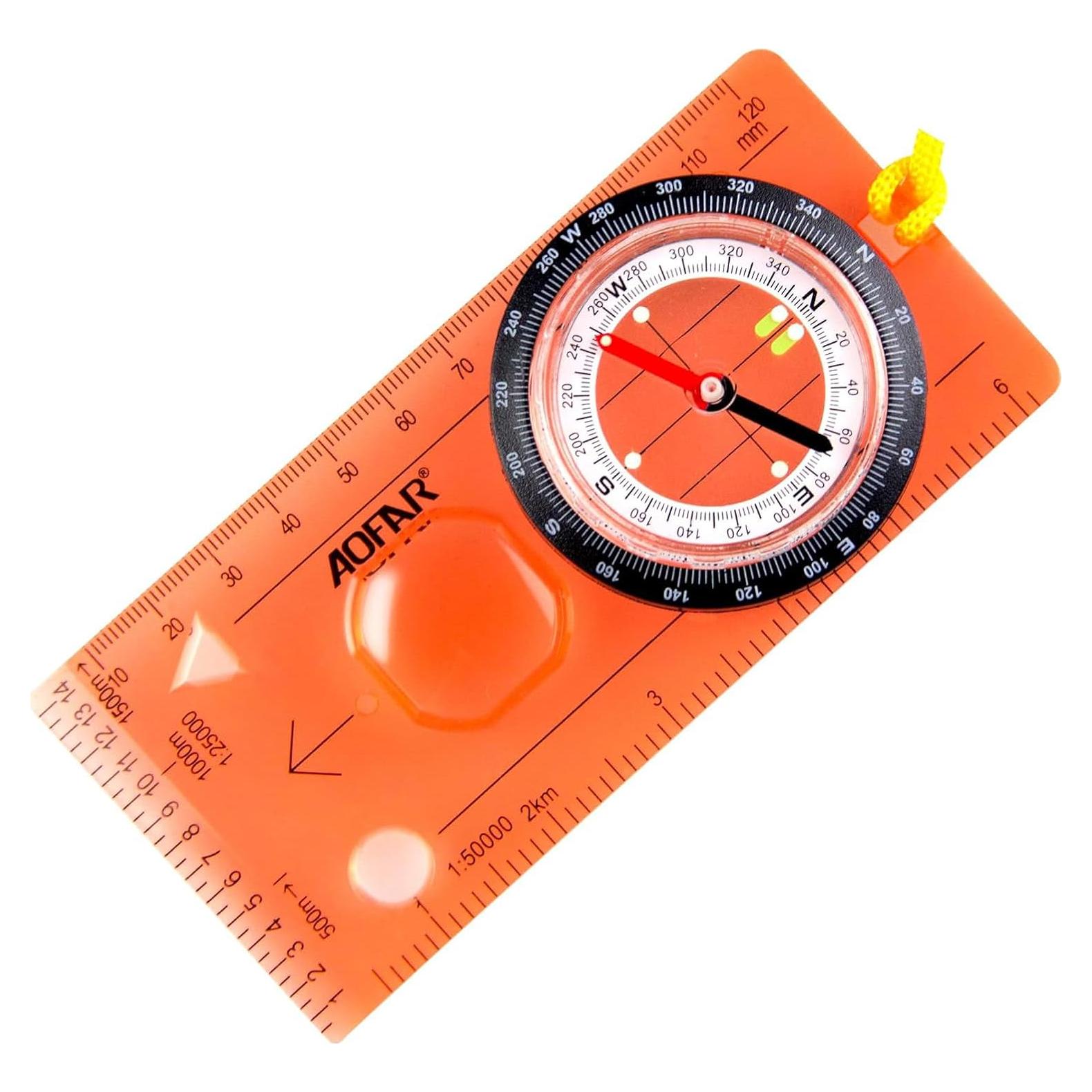 Brújula de Orientación AOFAR AF-5C para Senderismo y Camping