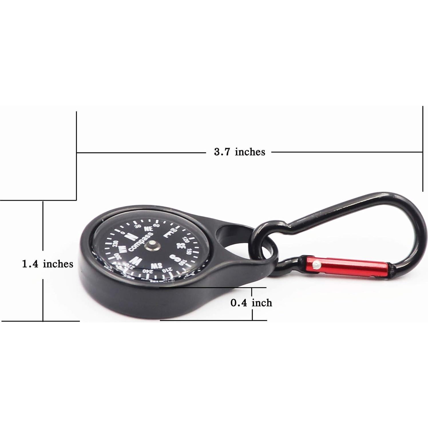 Llave de brújula portátil DETUCK de metal para camping 9.4cm