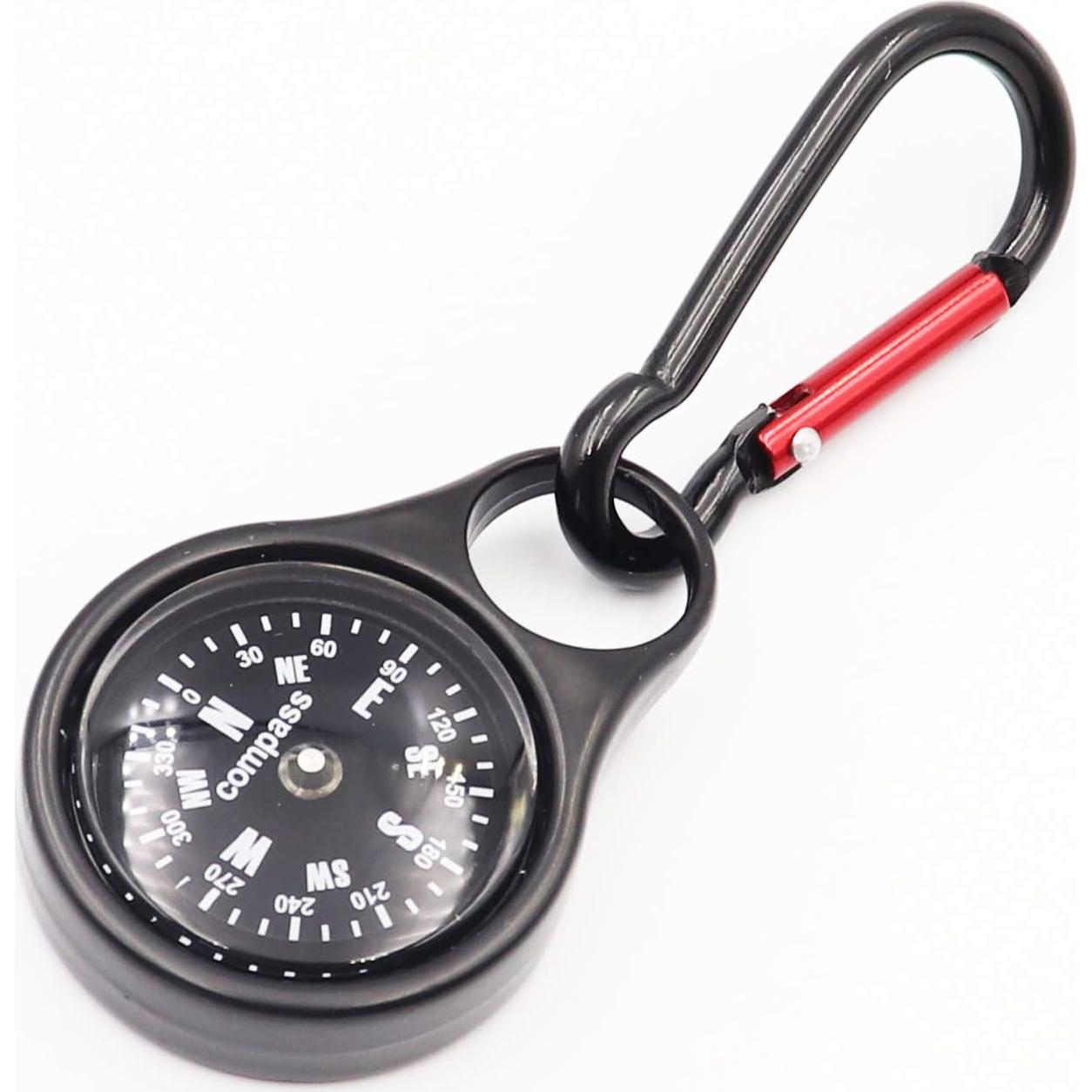 Llave de brújula portátil DETUCK de metal para camping 9.4cm