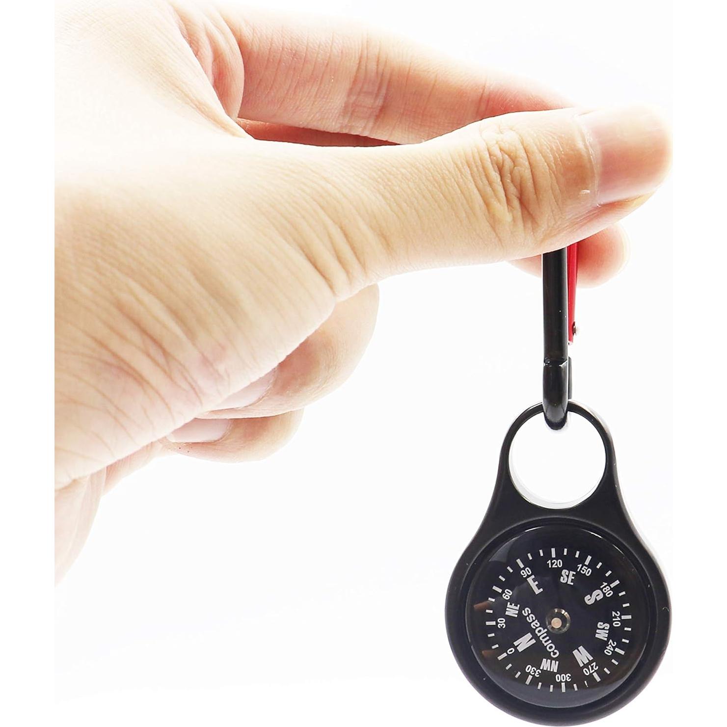 Llave de brújula portátil DETUCK de metal para camping 9.4cm