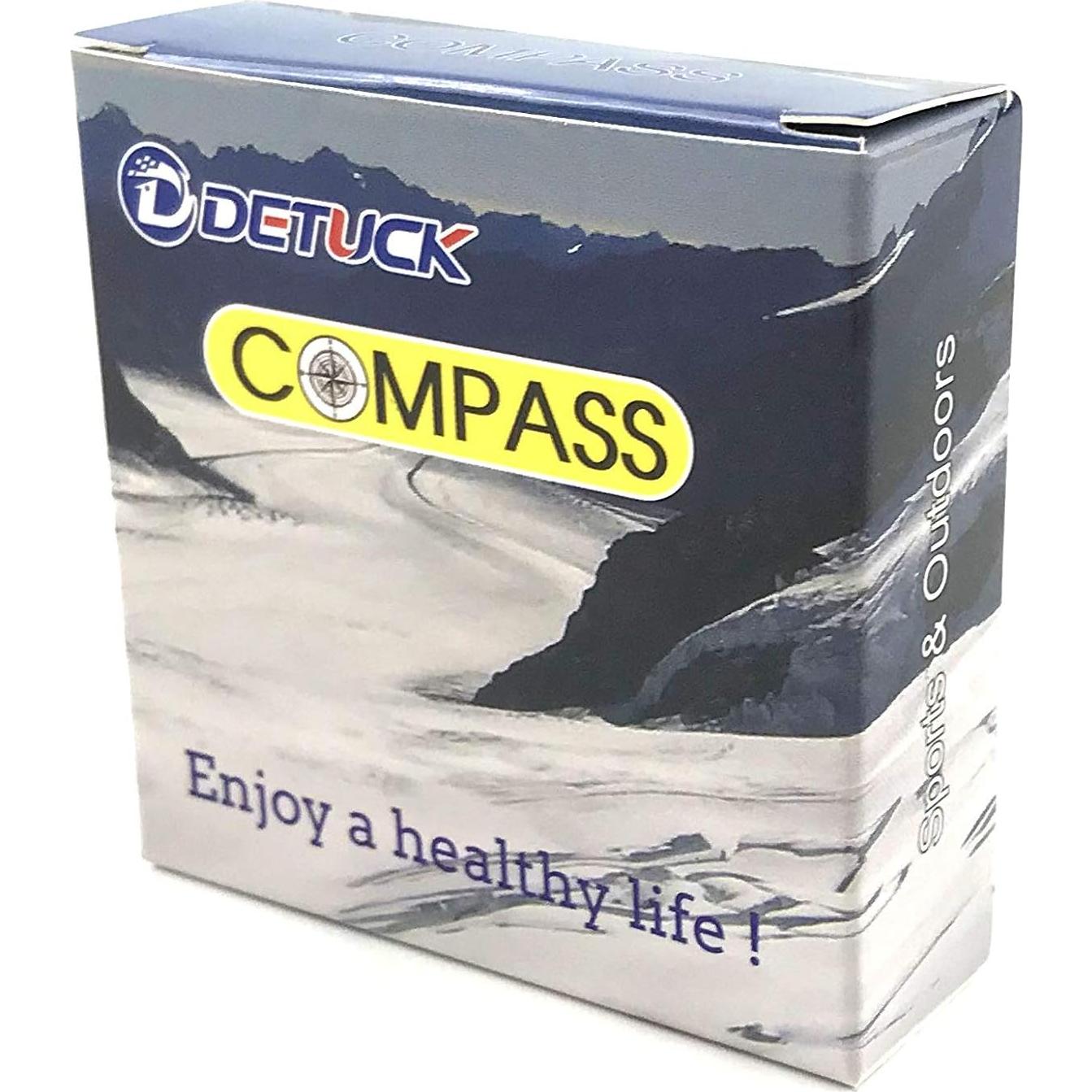 Llave de brújula portátil DETUCK de metal para camping 9.4cm