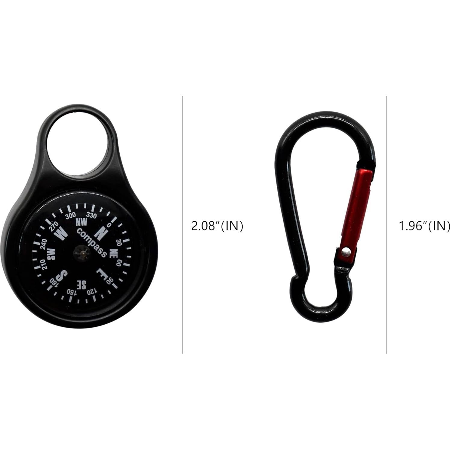 Brújula de Supervivencia Sanung C-50 2 en 1 con Mosquetón