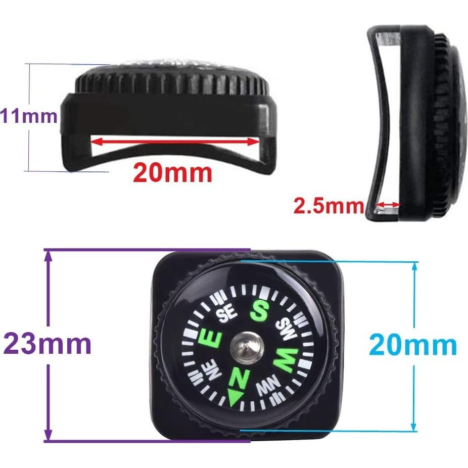 Brújula de Muñeca Mini 15pcs ZoloAJay para Supervivencia