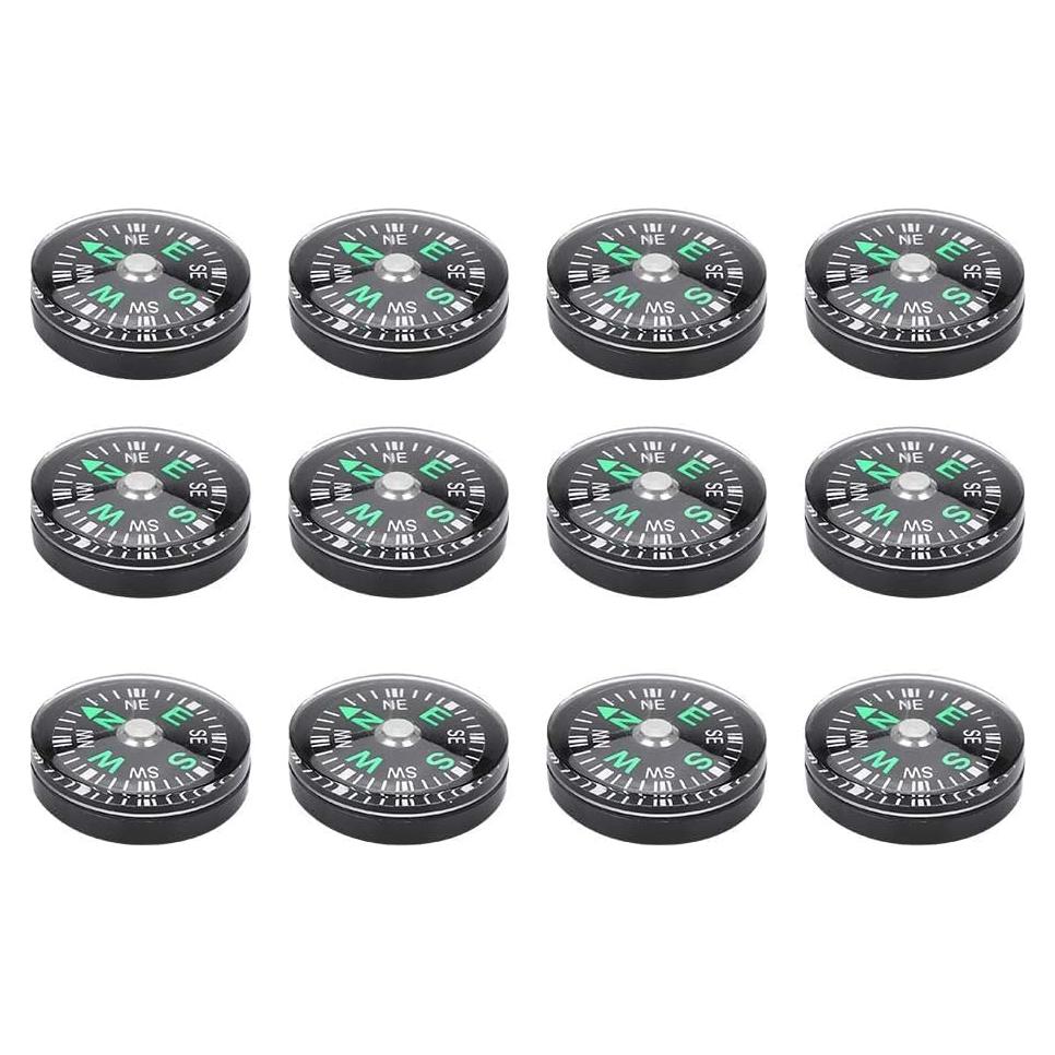 Brújula Mini de 20mm Genérico - 12 Unidades Llenas de Aceite
