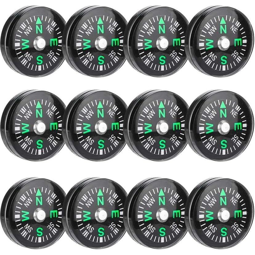 Brújula Mini de 20mm Genérico - 12 Unidades Llenas de Aceite