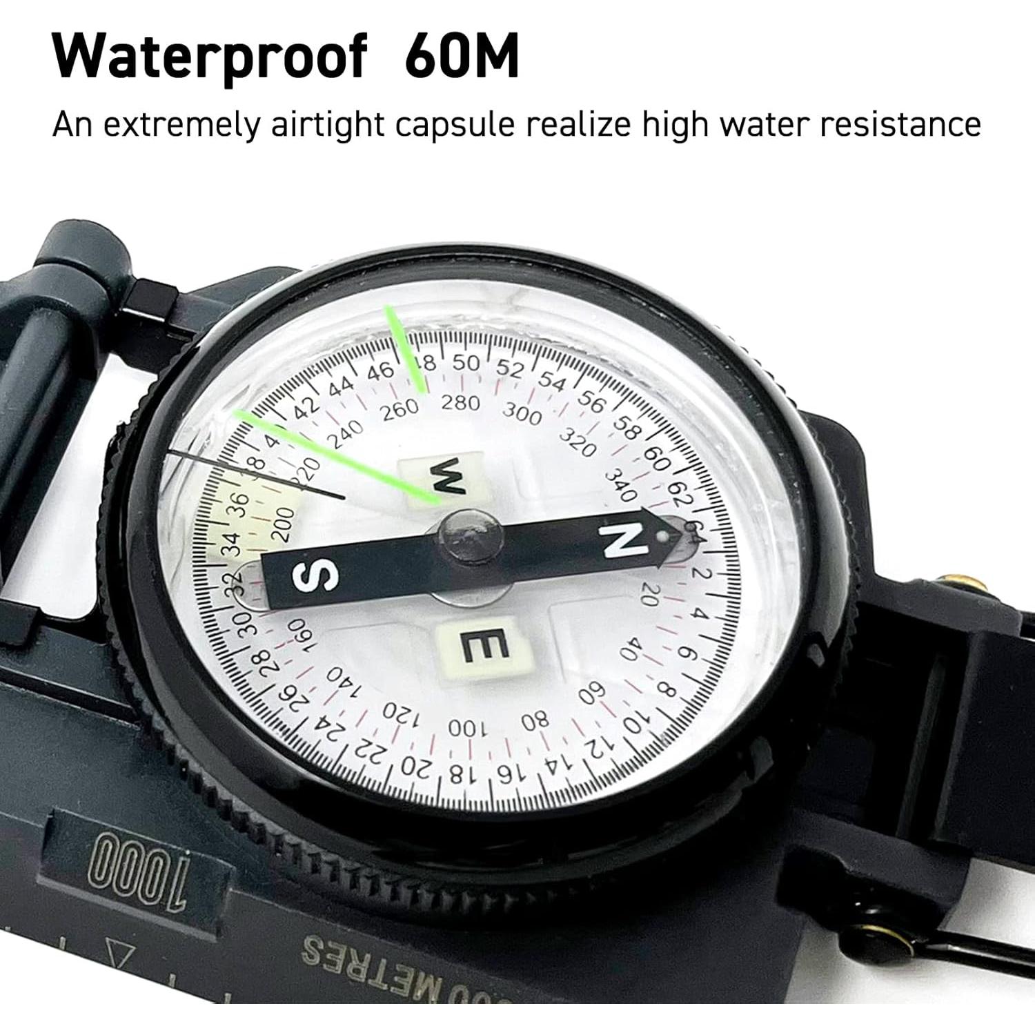 Brújula Lensática POLARIS Resistente al Agua con Inclinómetro