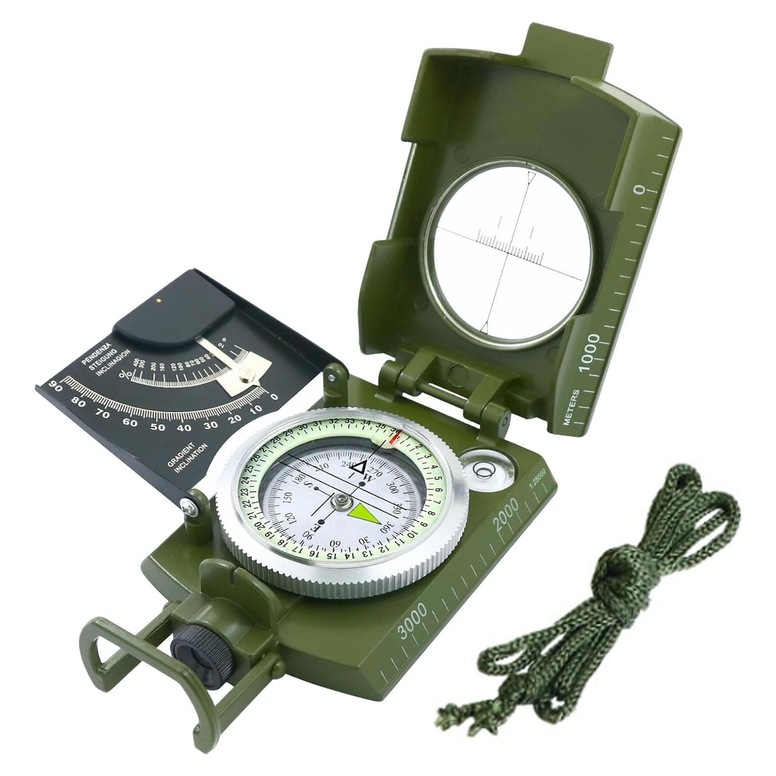 Brújula de Supervivencia aiGear CHS-01 Militar Verde
