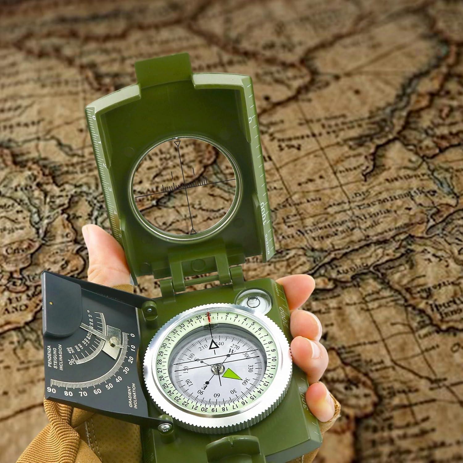 Brújula de Supervivencia aiGear CHS-01 Militar Verde