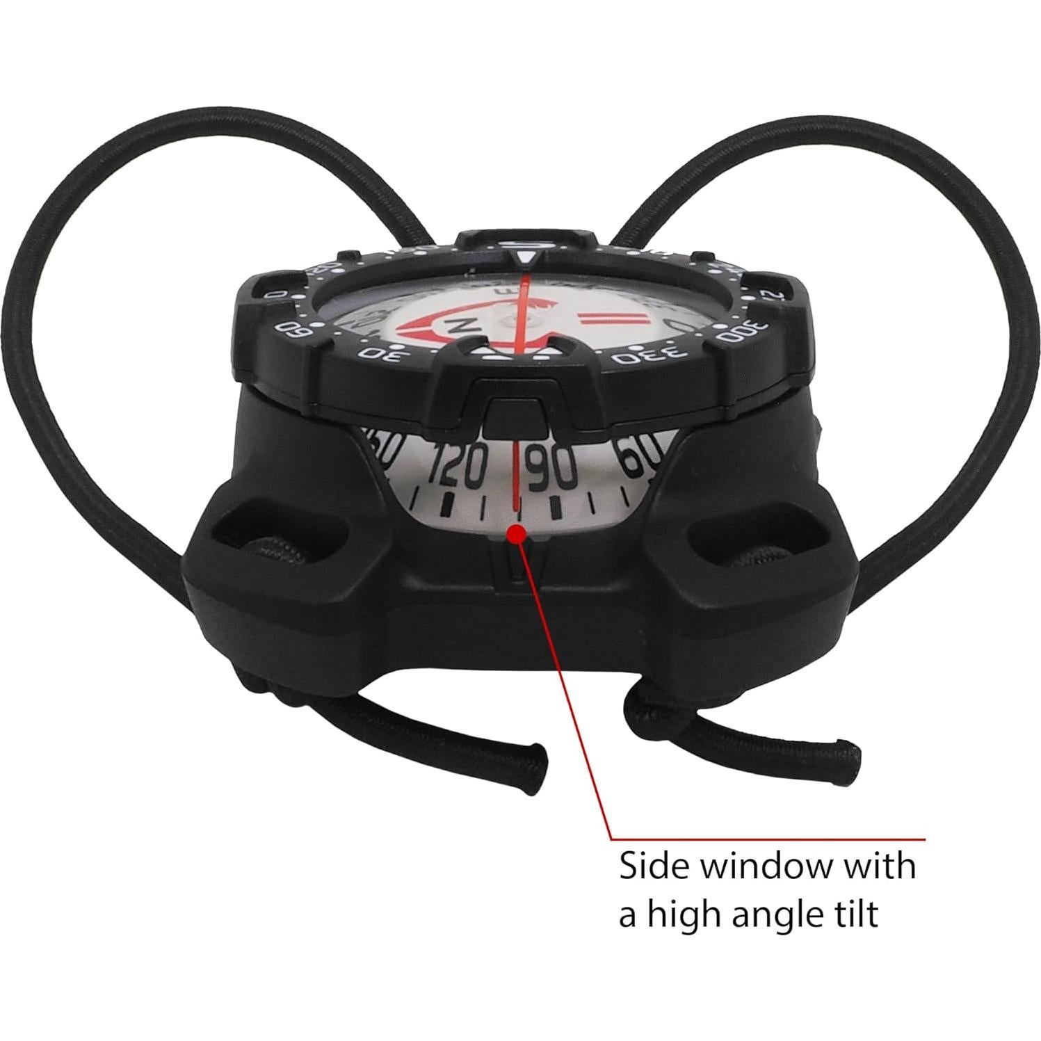 Brújula Submarina Saekodive con Montaje Bungee - Impermeable 70m