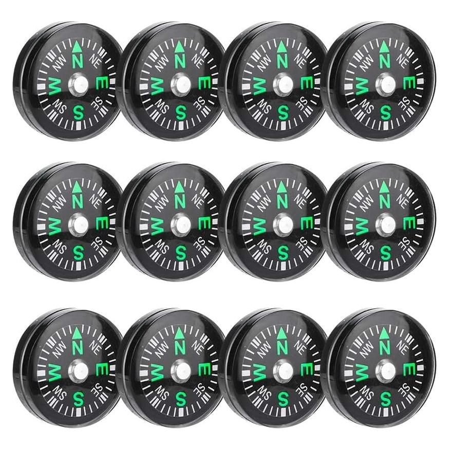 50 Piezas Brújula Pequeña HJLIKE 20mm para Camping y Senderismo