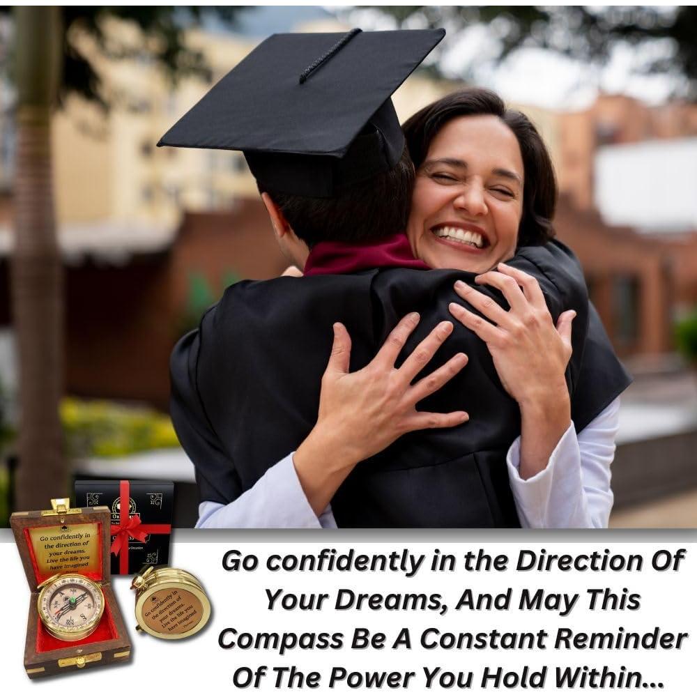 Brújula Dream Chaser OakiWay en Caja de Madera - Regalo Inspirador