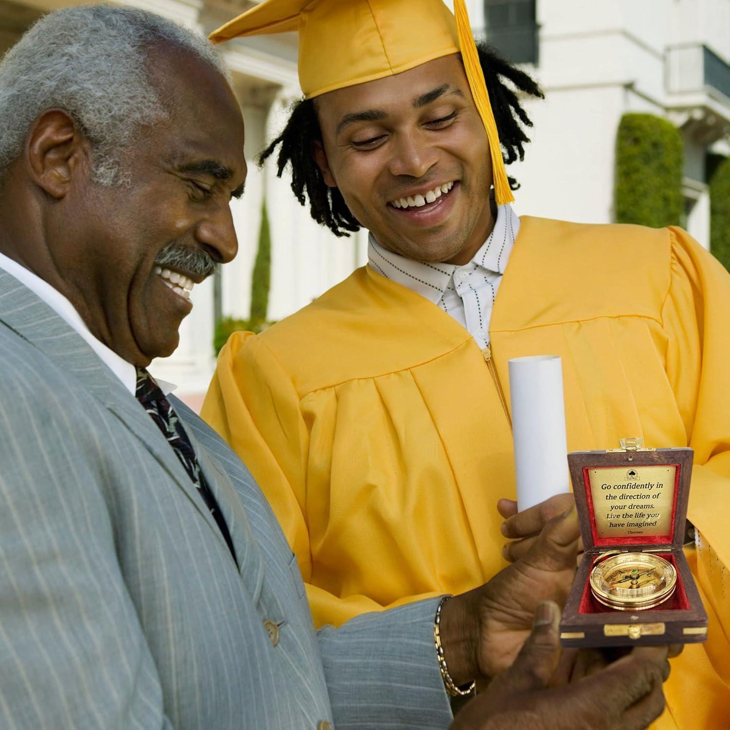 Brújula Dream Chaser OakiWay en Caja de Madera - Regalo Inspirador