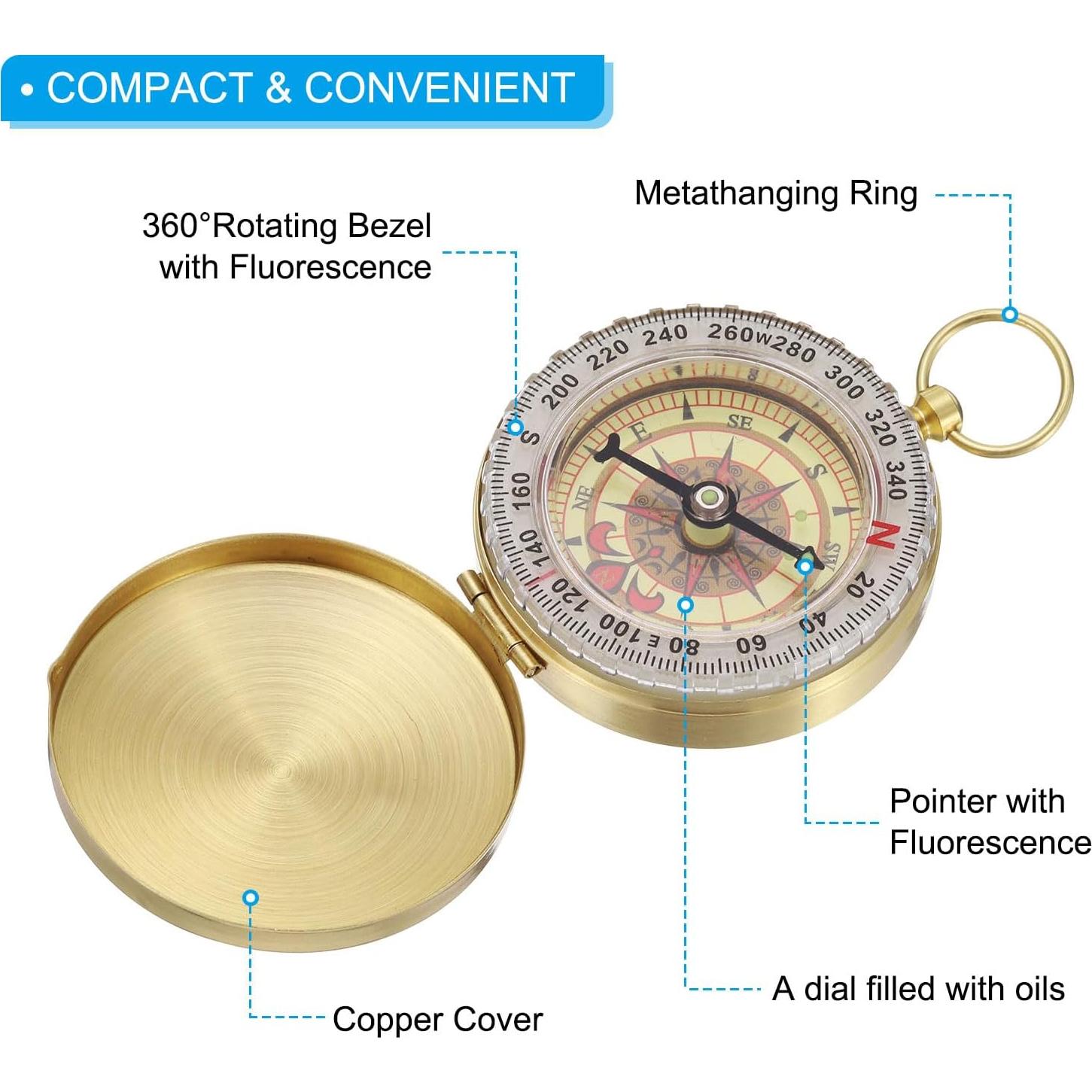 Brújula de Supervivencia PATIKIL para Camping y Senderismo