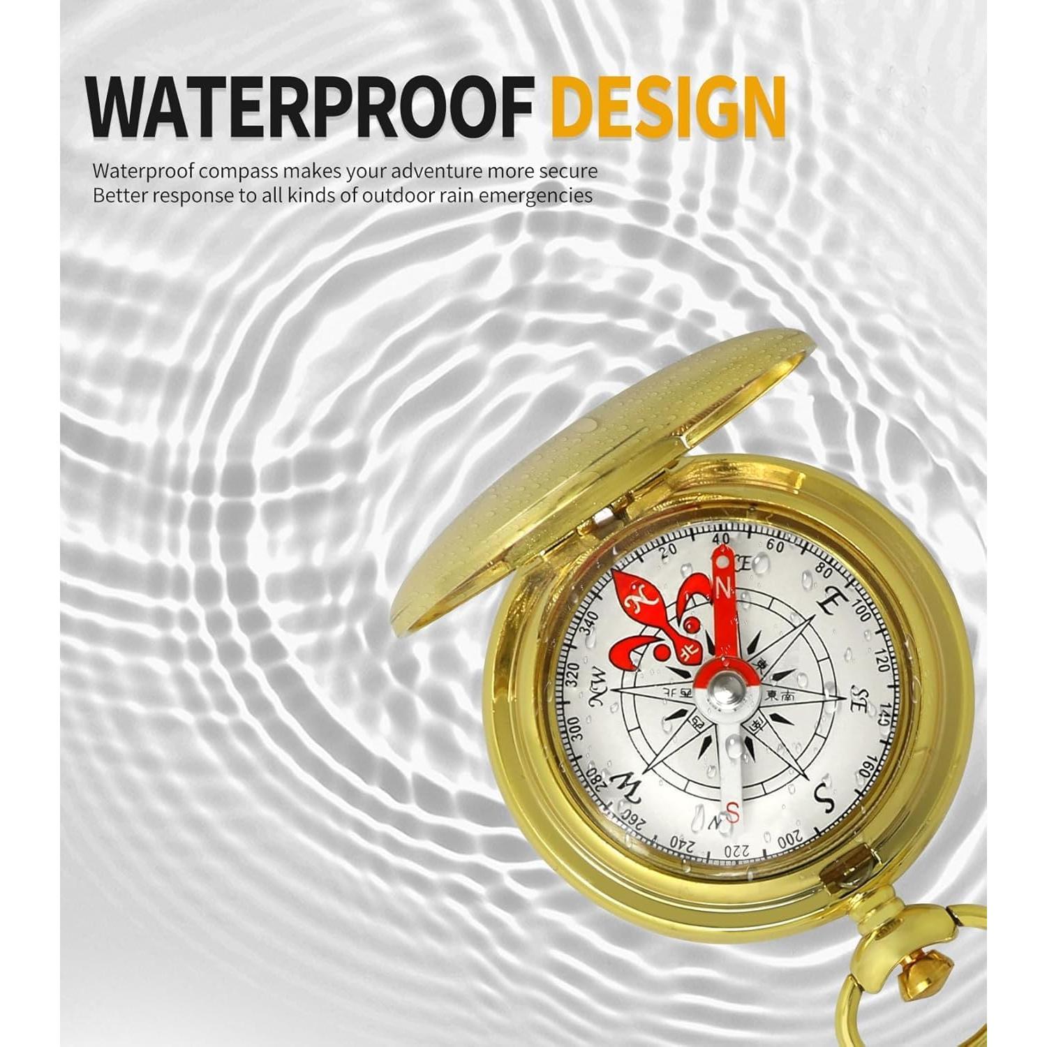 Brújula de Llave Dorada HKSWUTKW B35 Impermeable para Niños