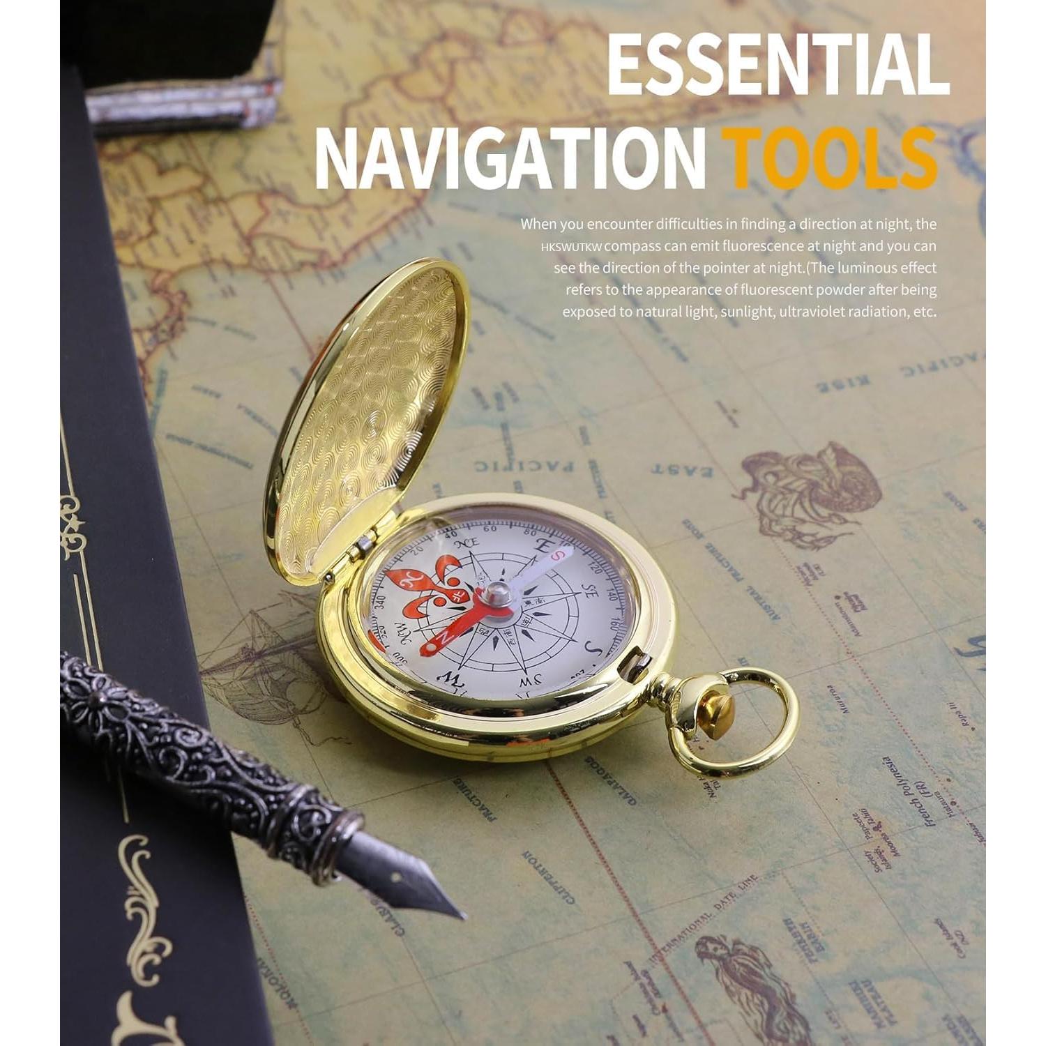 Brújula de Llave Dorada HKSWUTKW B35 Impermeable para Niños