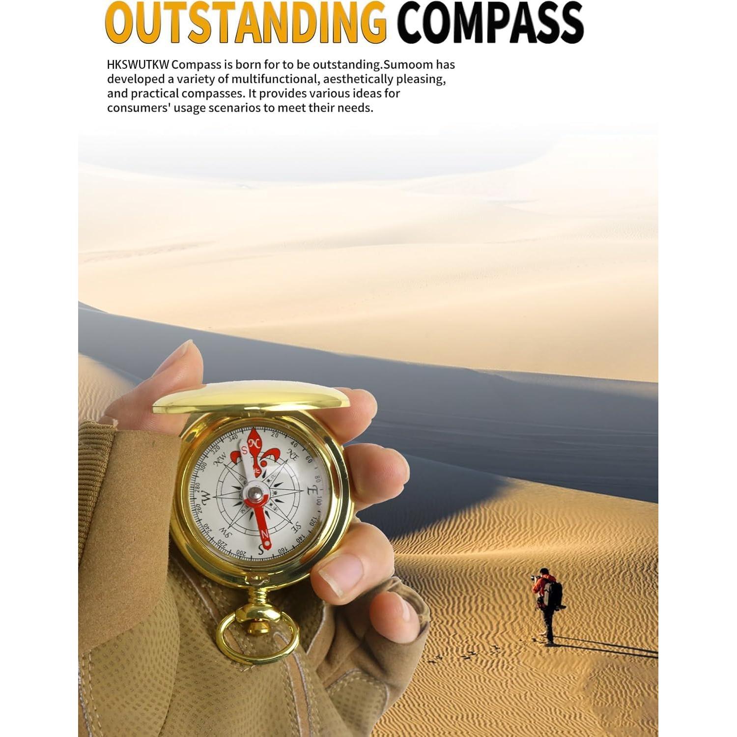 Brújula de Llave Dorada HKSWUTKW B35 Impermeable para Niños