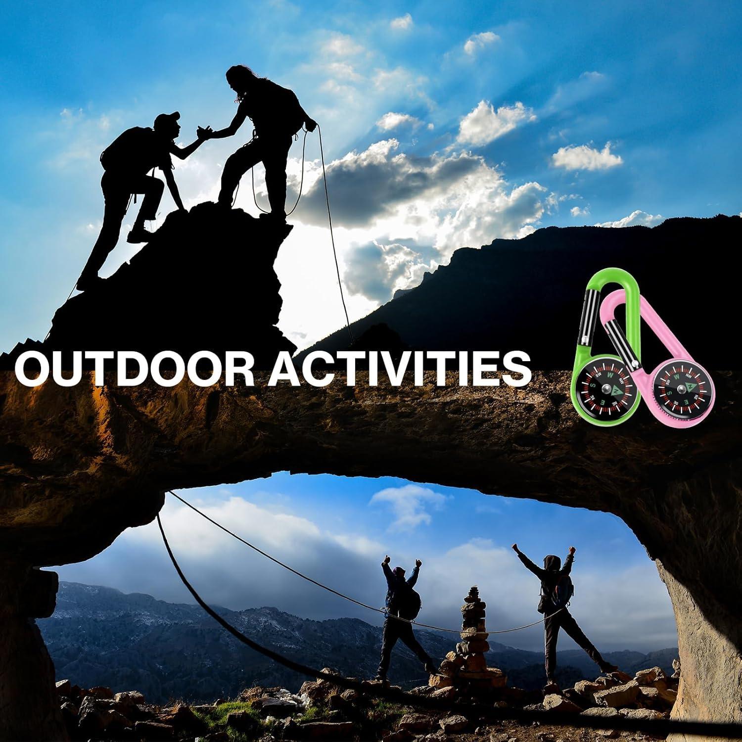 12 Llavero Brújula Taikula Compacta para Niños - Colores Vivos