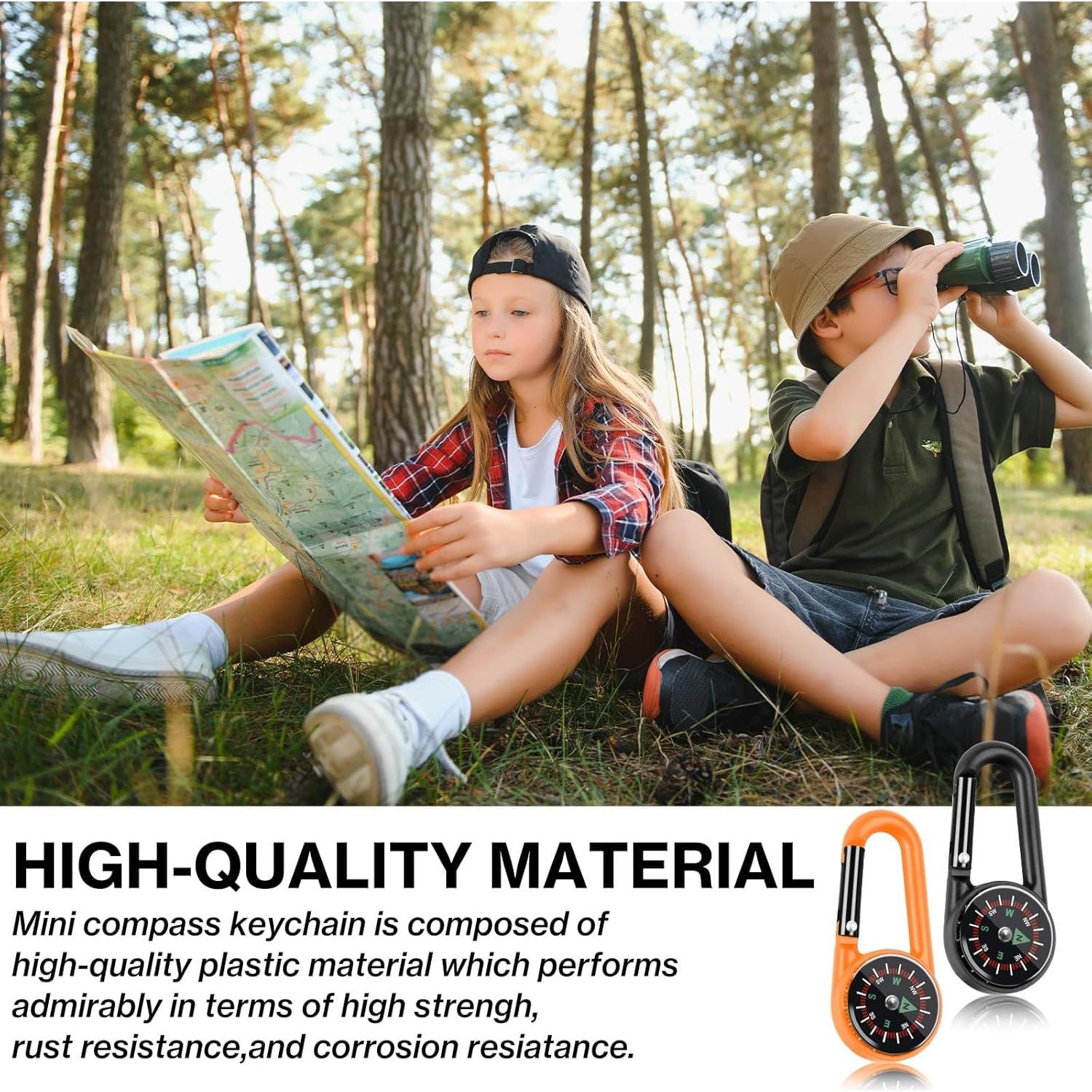 12 Llavero Brújula Taikula Compacta para Niños - Colores Vivos