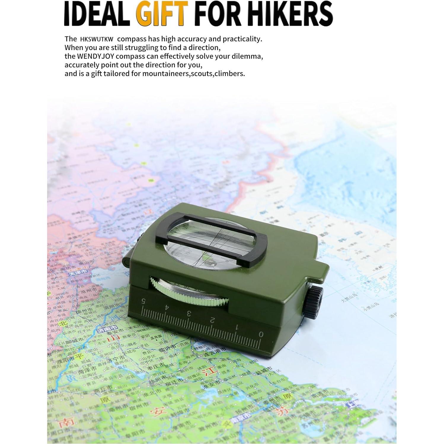 Brújula Impermeable HKSWUTKW K49 que Brilla en la Oscuridad